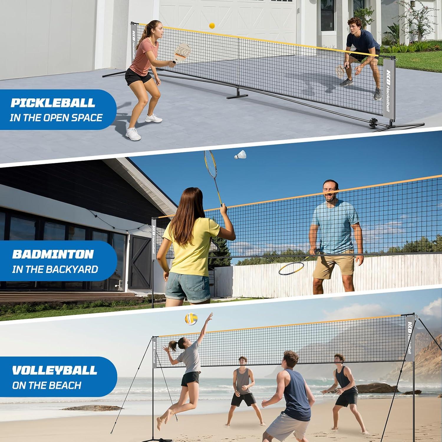 Conjunto Red Multi-Deporte Haokelball 22FT Ajustable con Accesorios