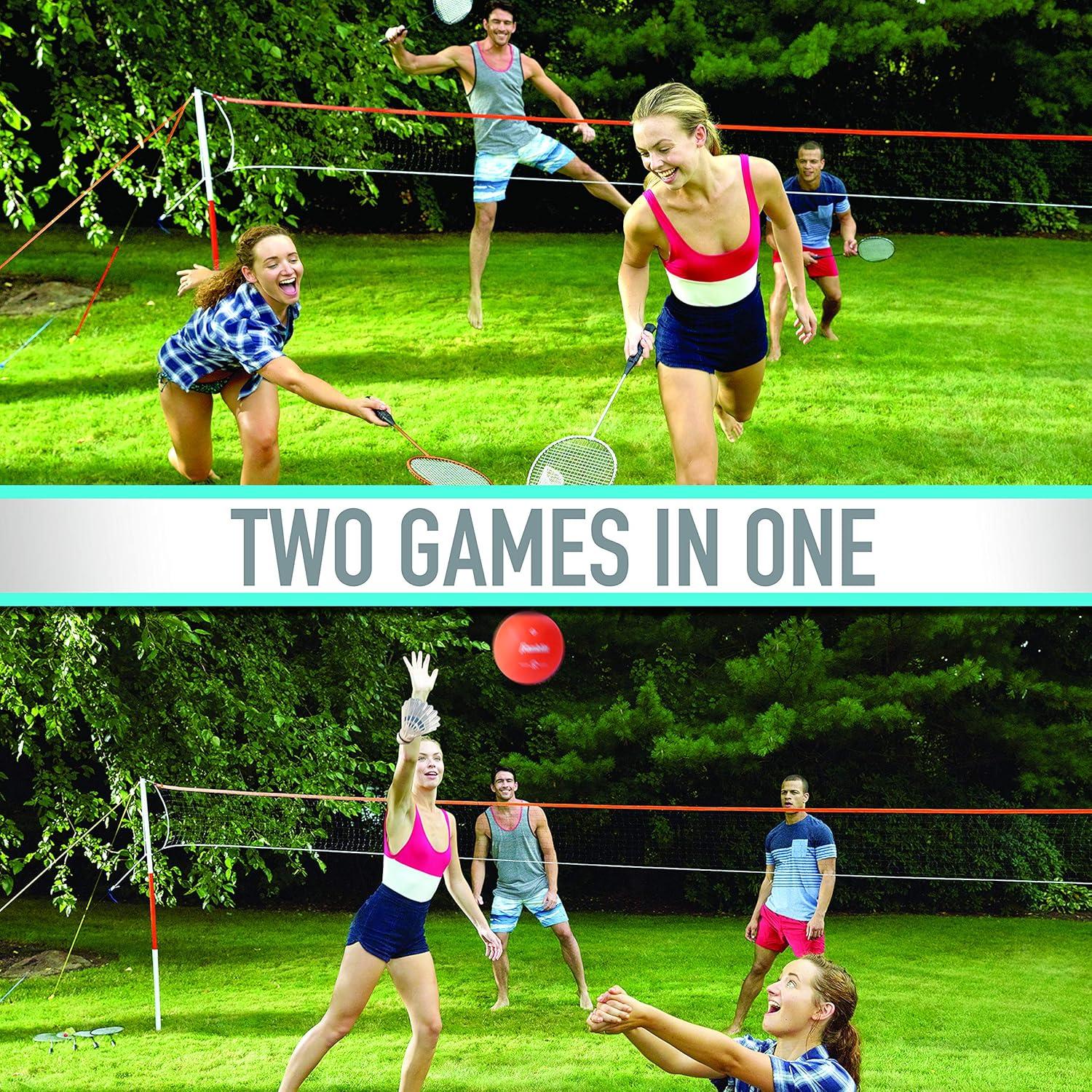 Conjunto de Voleibol y Bádminton Franklin Sports - Portátil