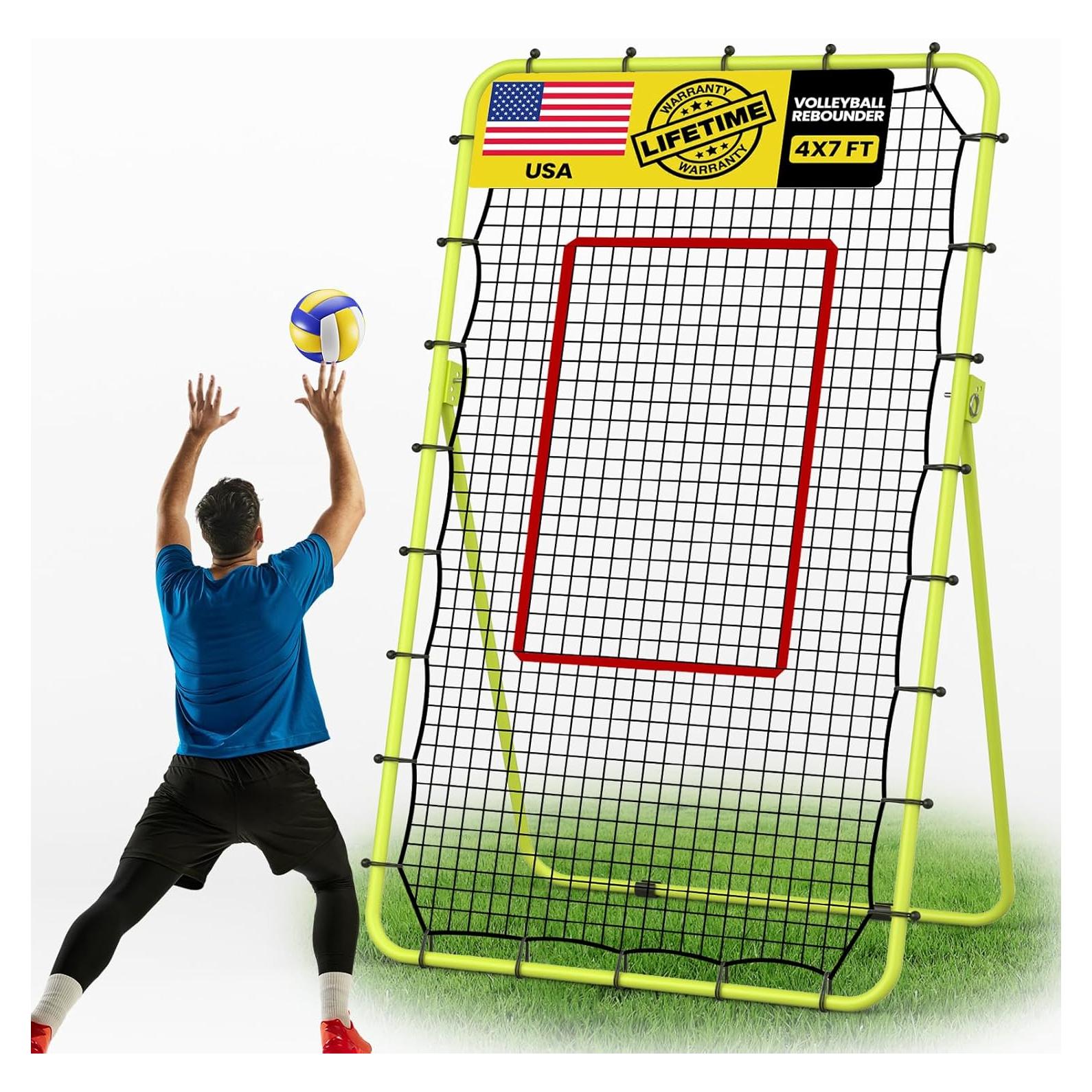 Rebotador de Voleibol CHAOBING 7x4 FT Ajustable Verde