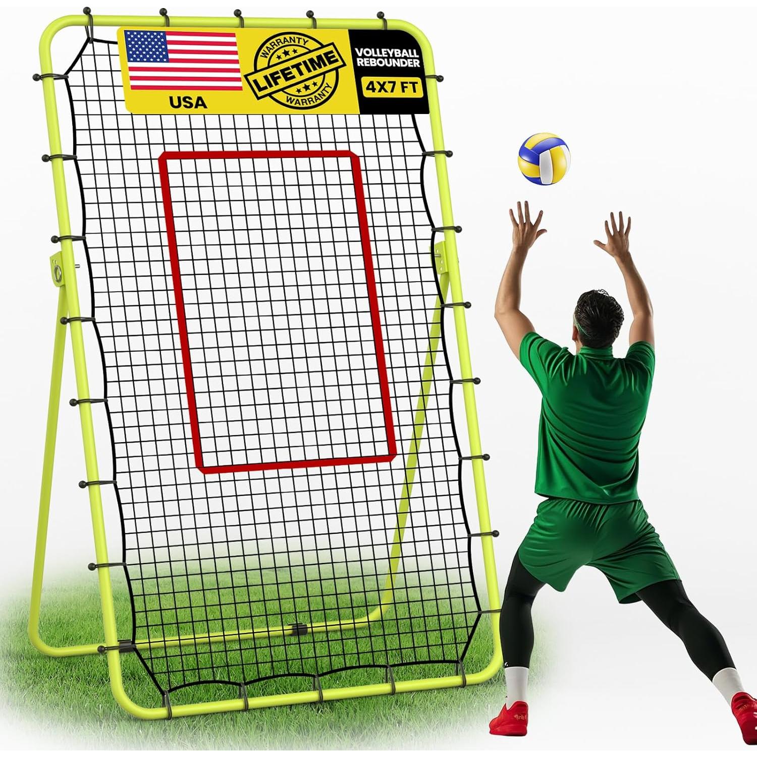 Rebotador de Voleibol CHAOBING 7x4 FT Ajustable Verde
