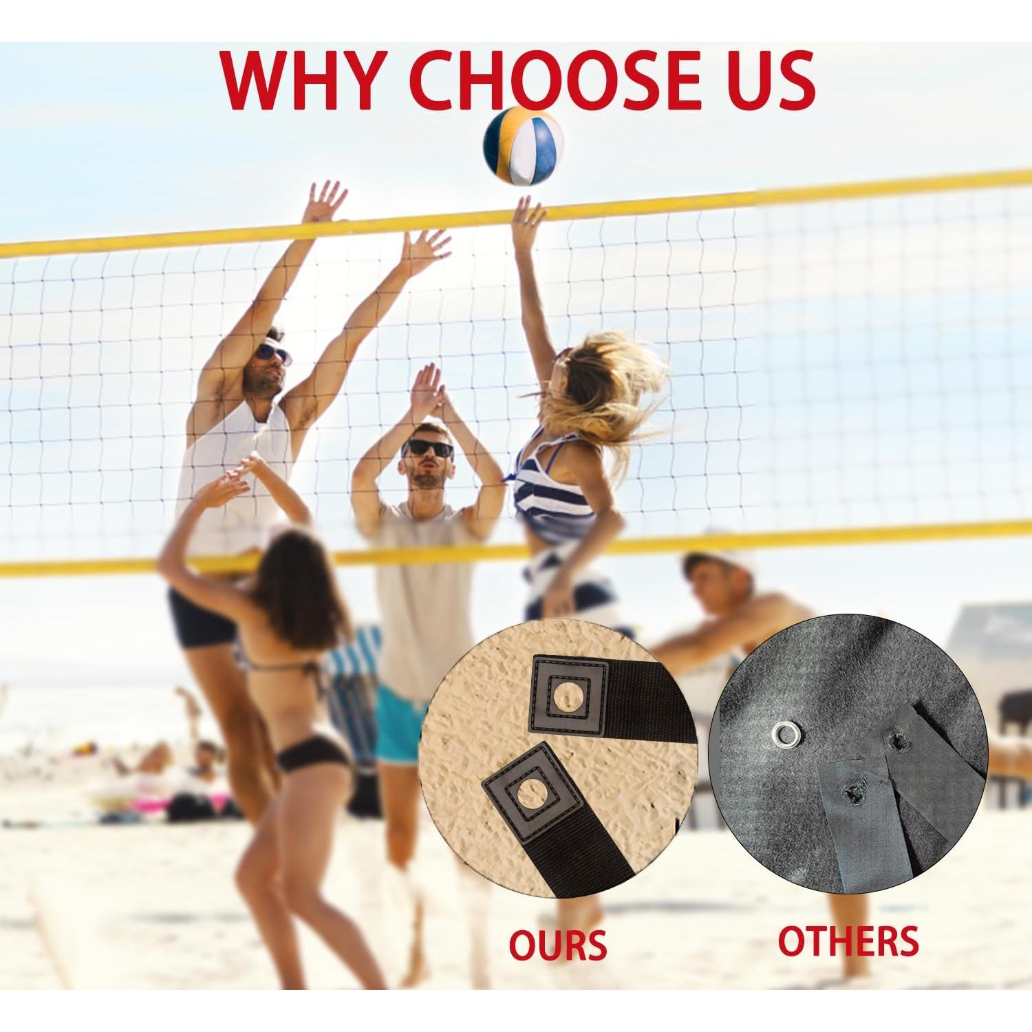 Líneas de Voleibol de Playa OMSORG 8.03m x 16m Alta Resistencia