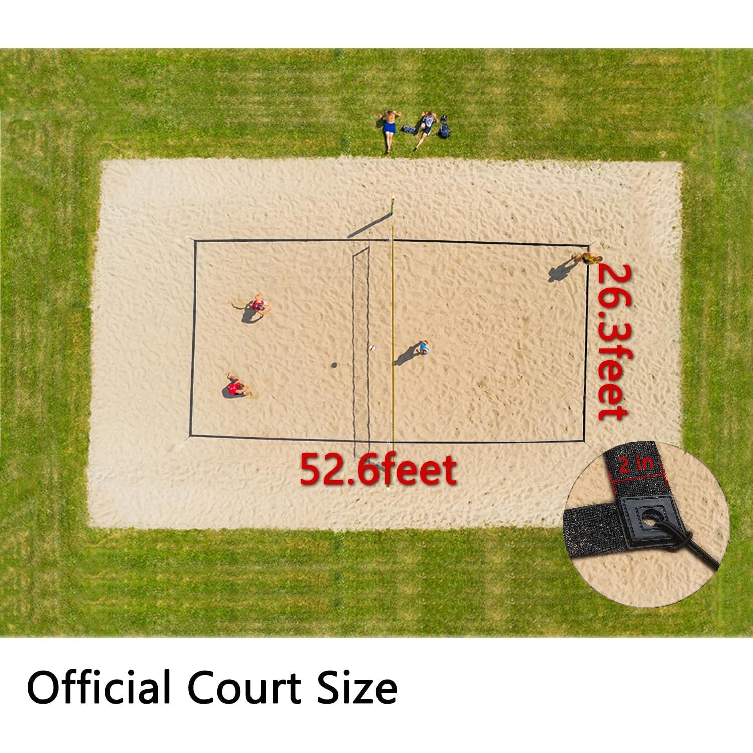 Líneas de Voleibol de Playa OMSORG 8.03m x 16m Alta Resistencia