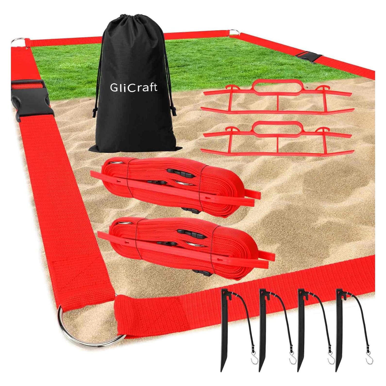 Líneas de cancha de voleibol de playa GliCraft 5 cm x 8 m