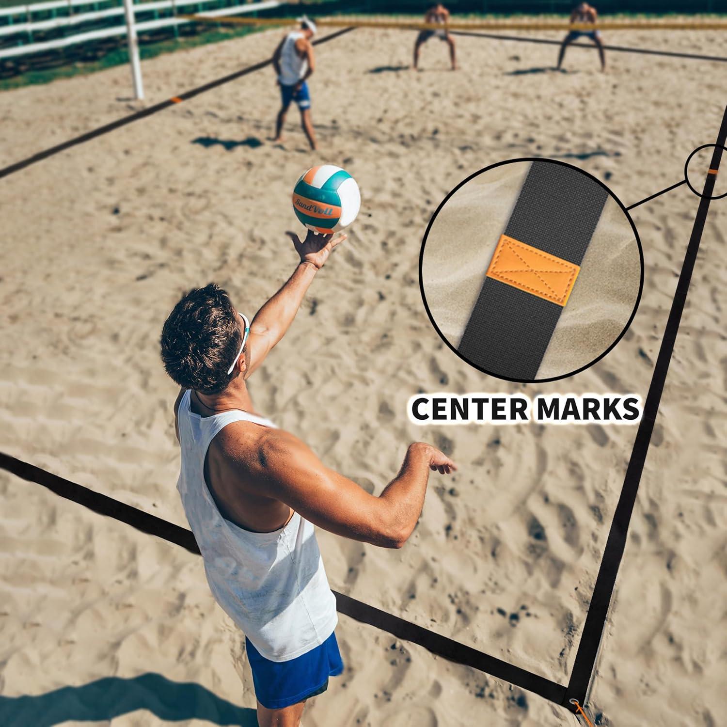 Conjunto de Líneas de Voleibol de Playa SandVoll 8x16m