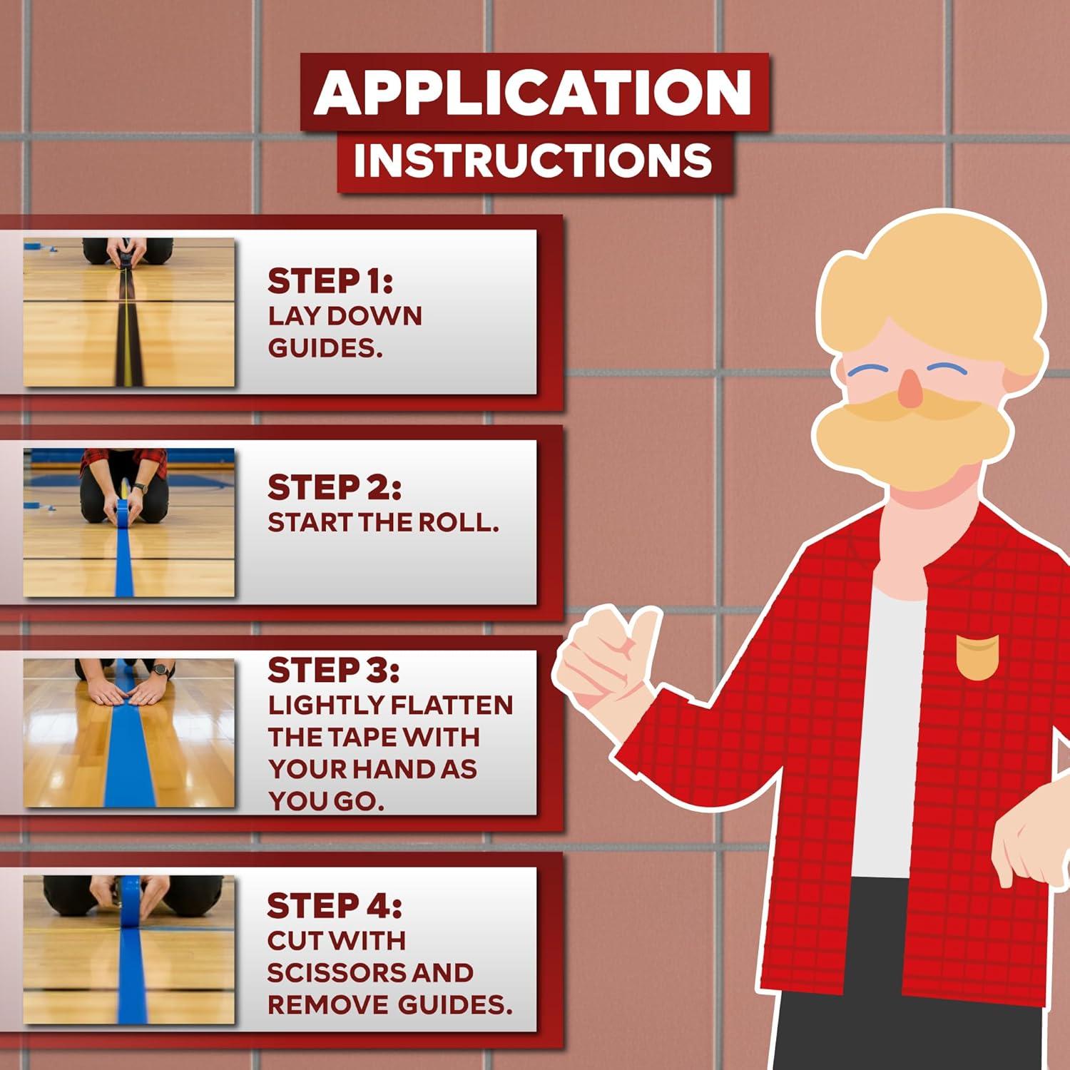 Cinta de Piso de Vinilo XFasten 5 cm x 32.9 m Azul