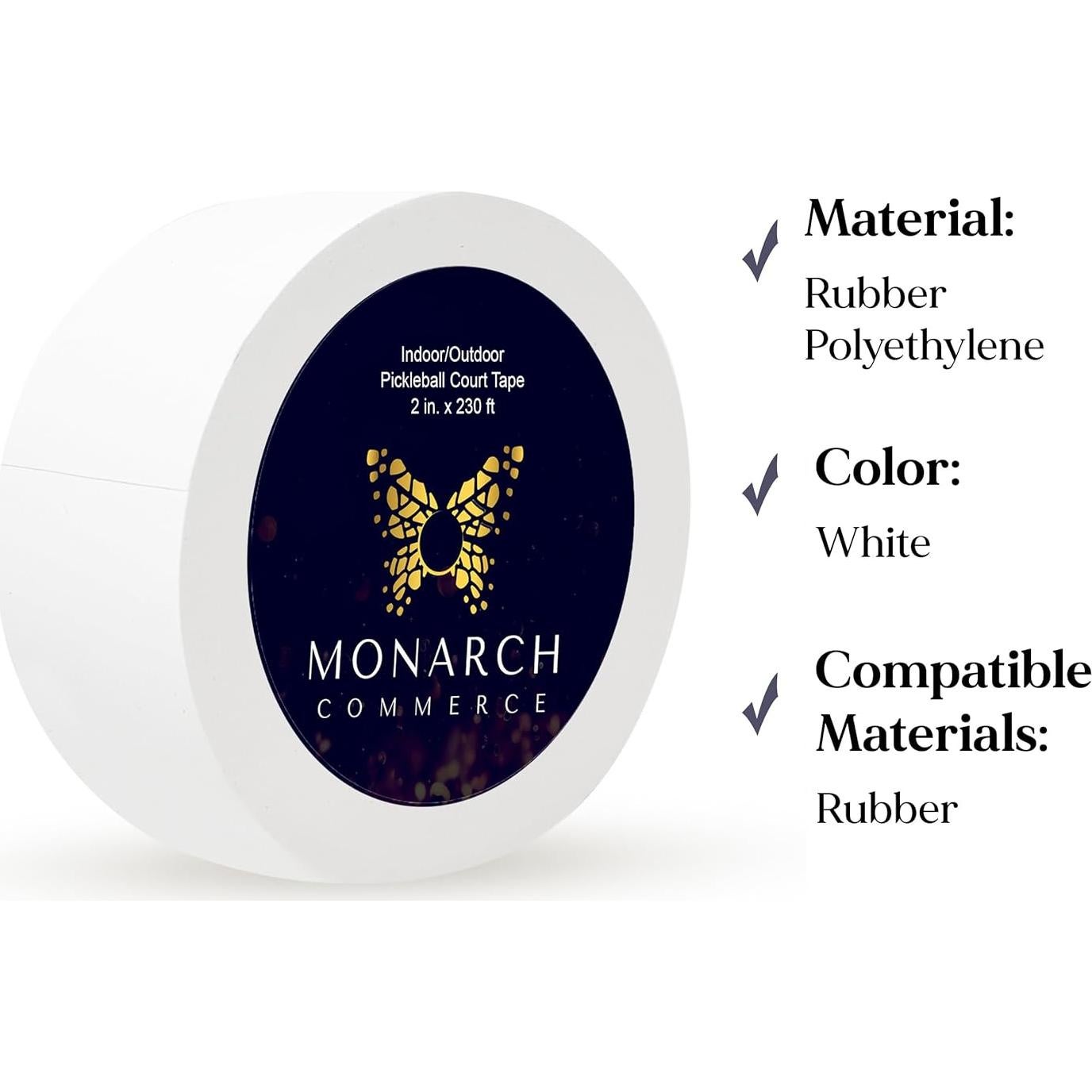 Cinta para cancha de pickleball Monarch 70m - Multi-deporte