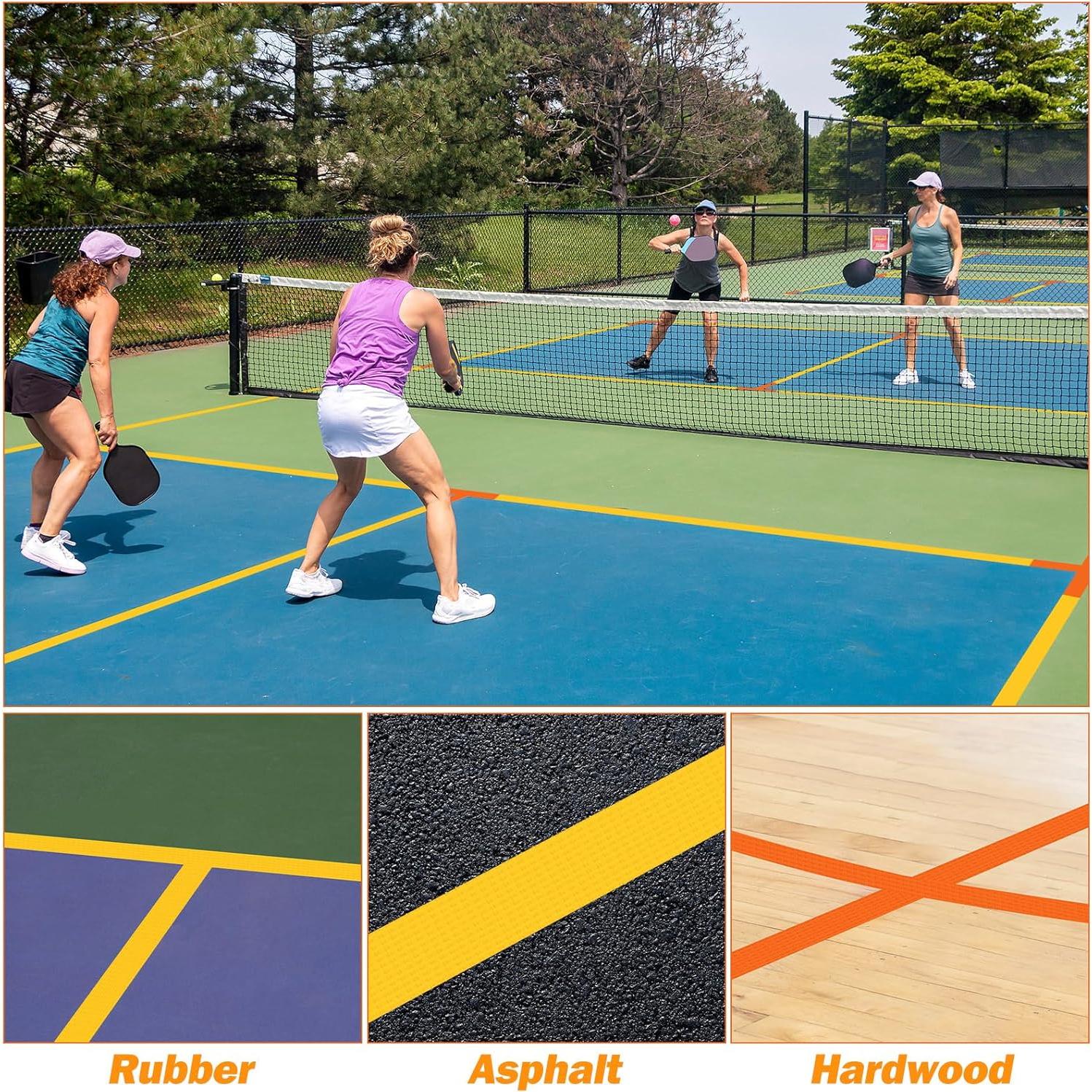 Cinta para Cancha Innconee 4 Rollos 5 cm x 50 m Amarillo Naranja