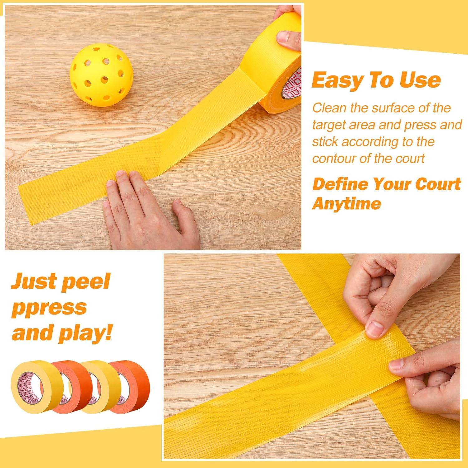 Cinta para Cancha Innconee 4 Rollos 5 cm x 50 m Amarillo Naranja