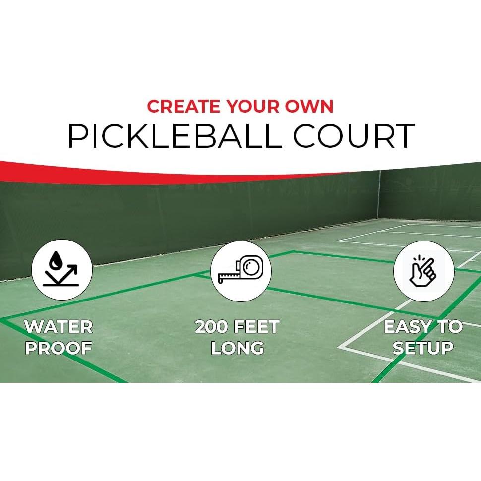 Cinta para Cancha de Pickleball NW Athletics 200 Pies 5.08 cm