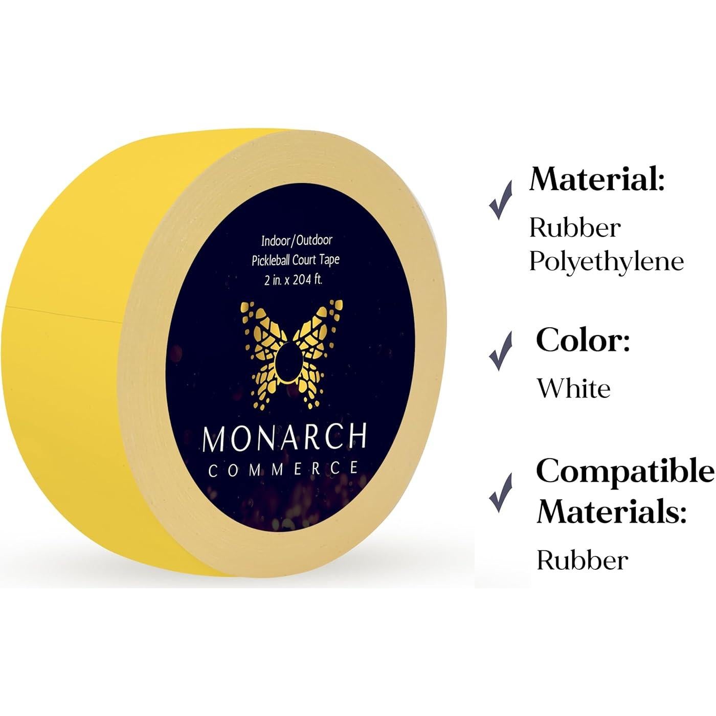 Cinta para cancha de pickleball Monarch 15.24cm - Sin residuos