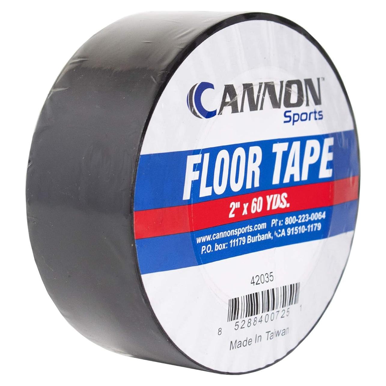 Cinta de Marcado de Piso Vinilo Cannon Sports 5 cm x 54.86 m Negro