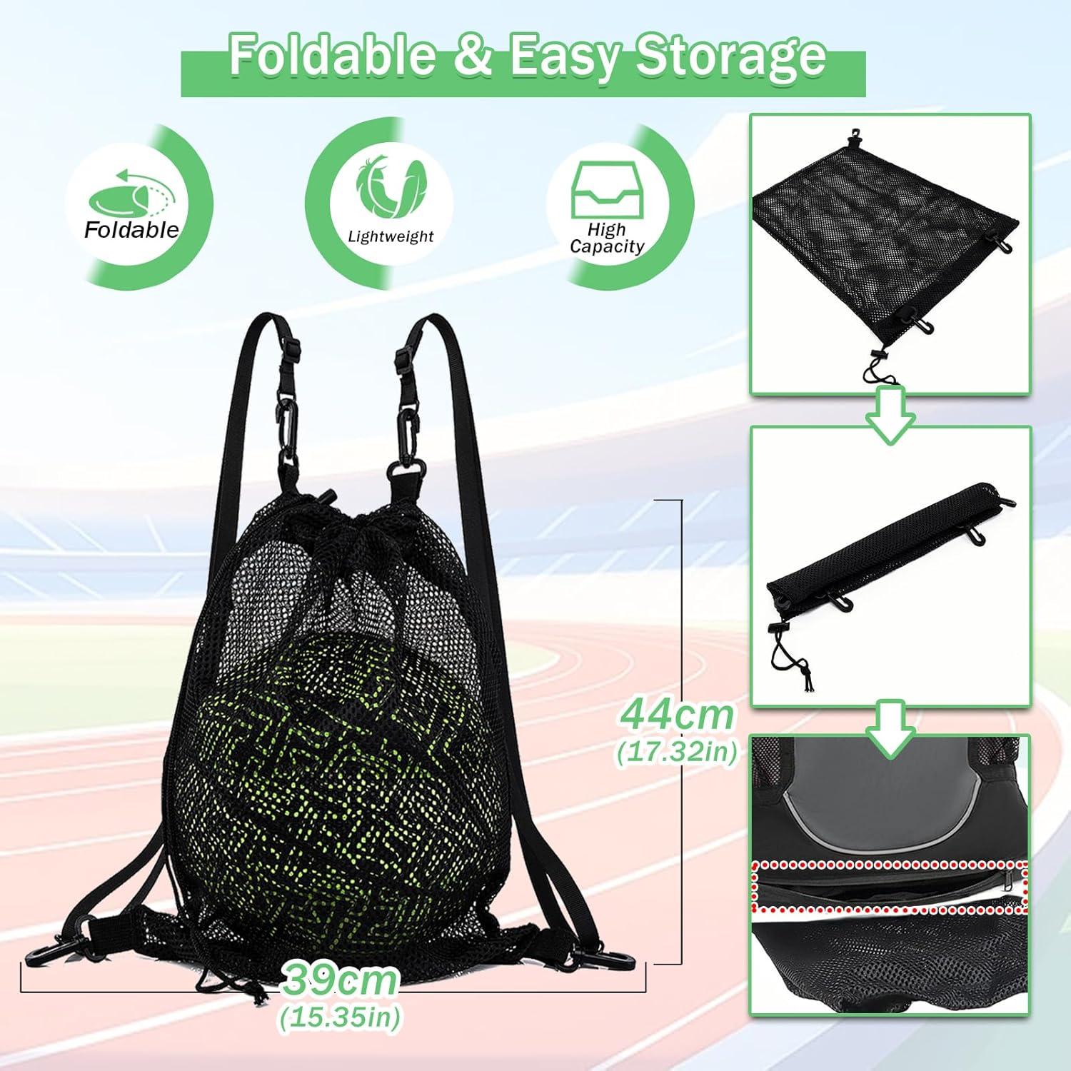 Mochila de baloncesto STAY GENT negra con bolsa de malla