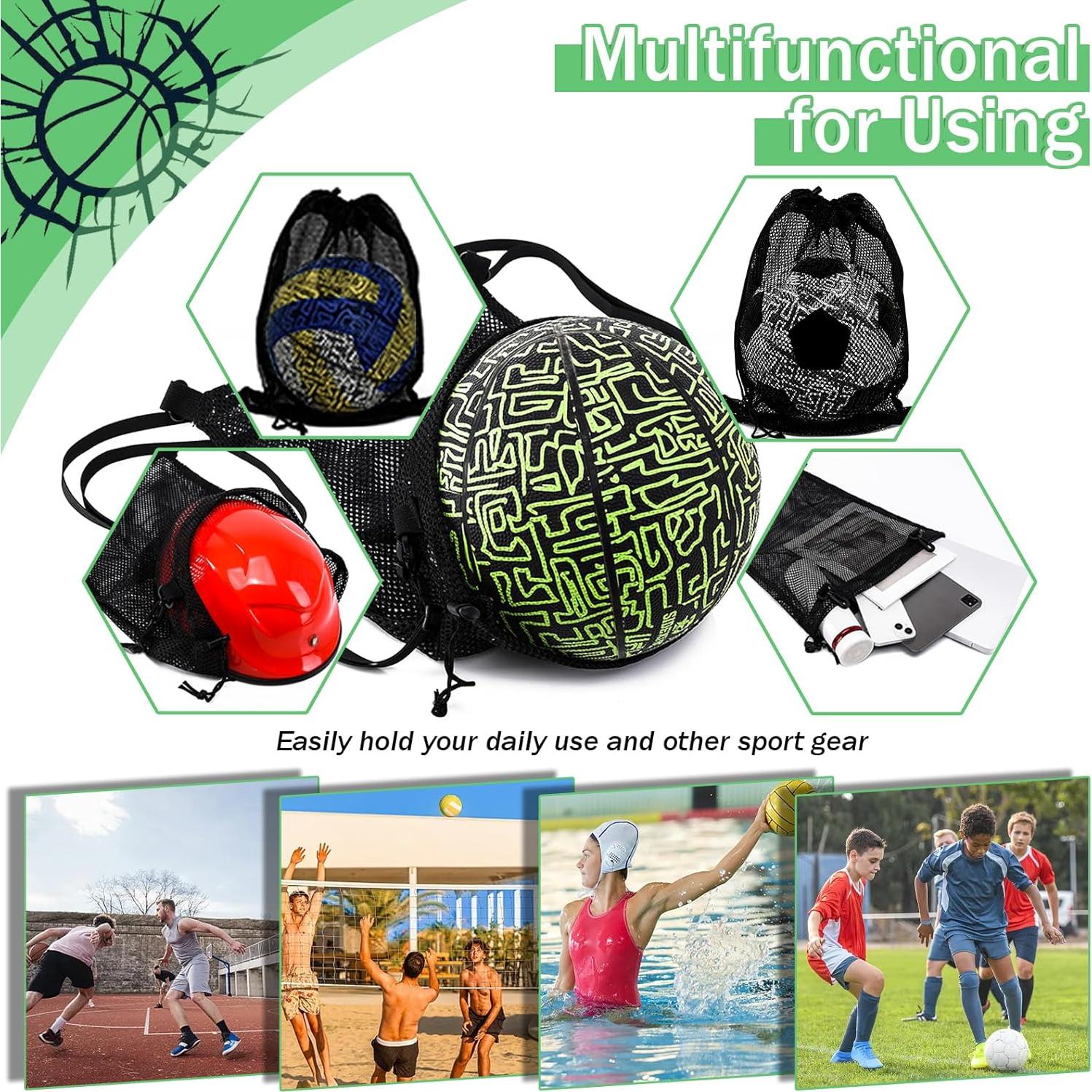 Mochila de baloncesto STAY GENT negra con bolsa de malla