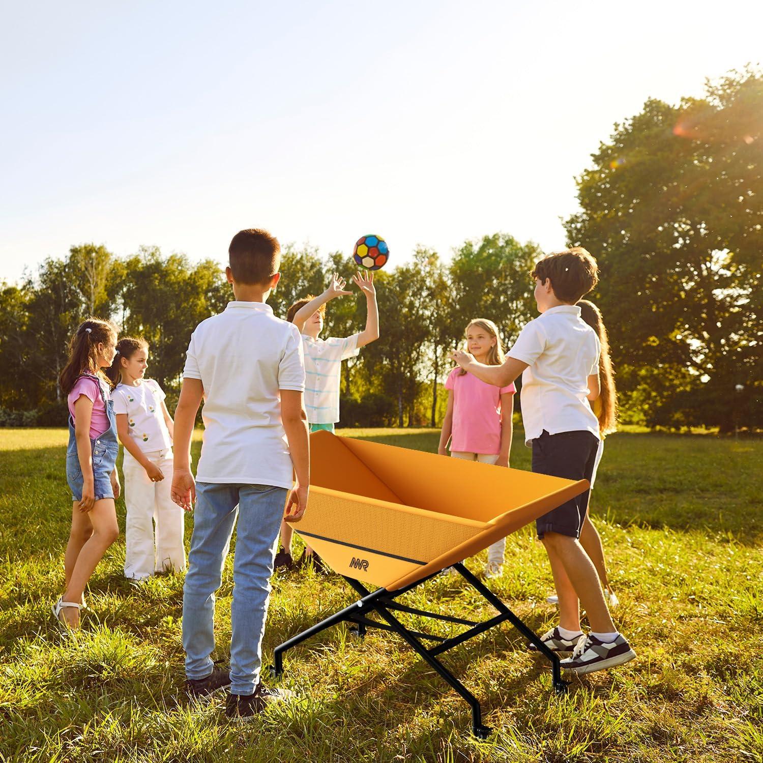 Carro de Voleibol Plegable MR INXHCT-25 con Ruedas, 30 Pelotas