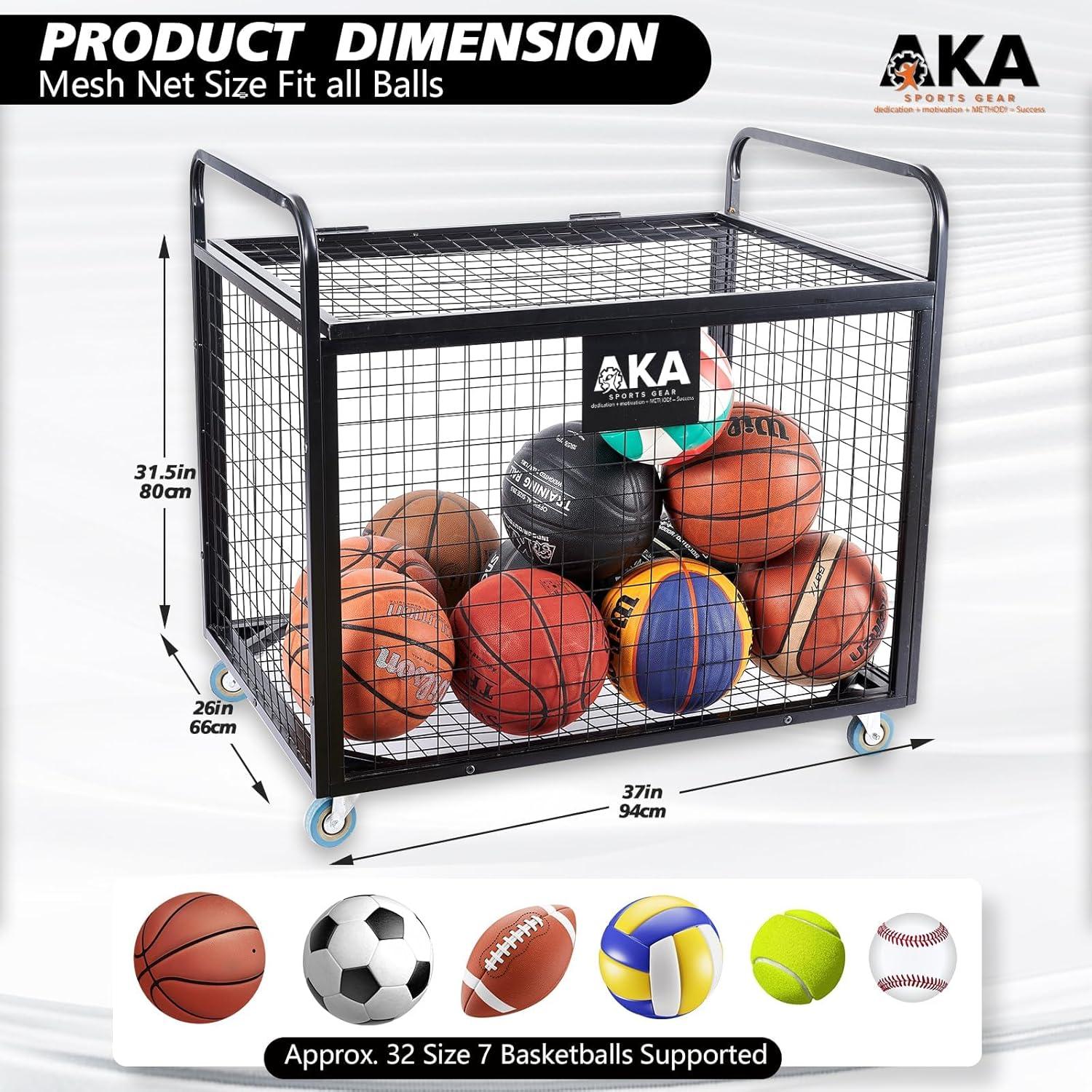 Carro de Almacenamiento de Pelotas AKA Sports Gear - Extra Grande