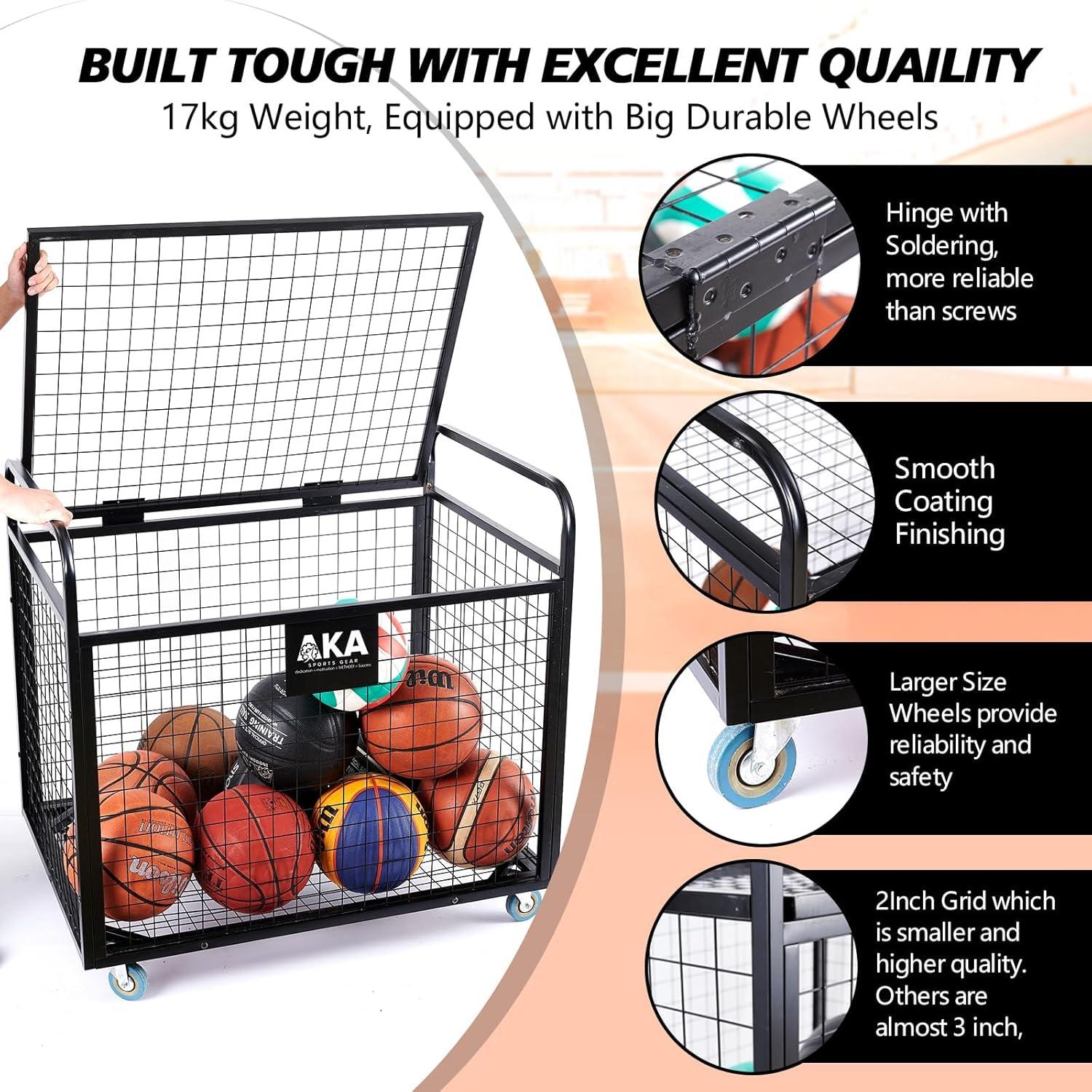 Carro de Almacenamiento de Pelotas AKA Sports Gear - Extra Grande