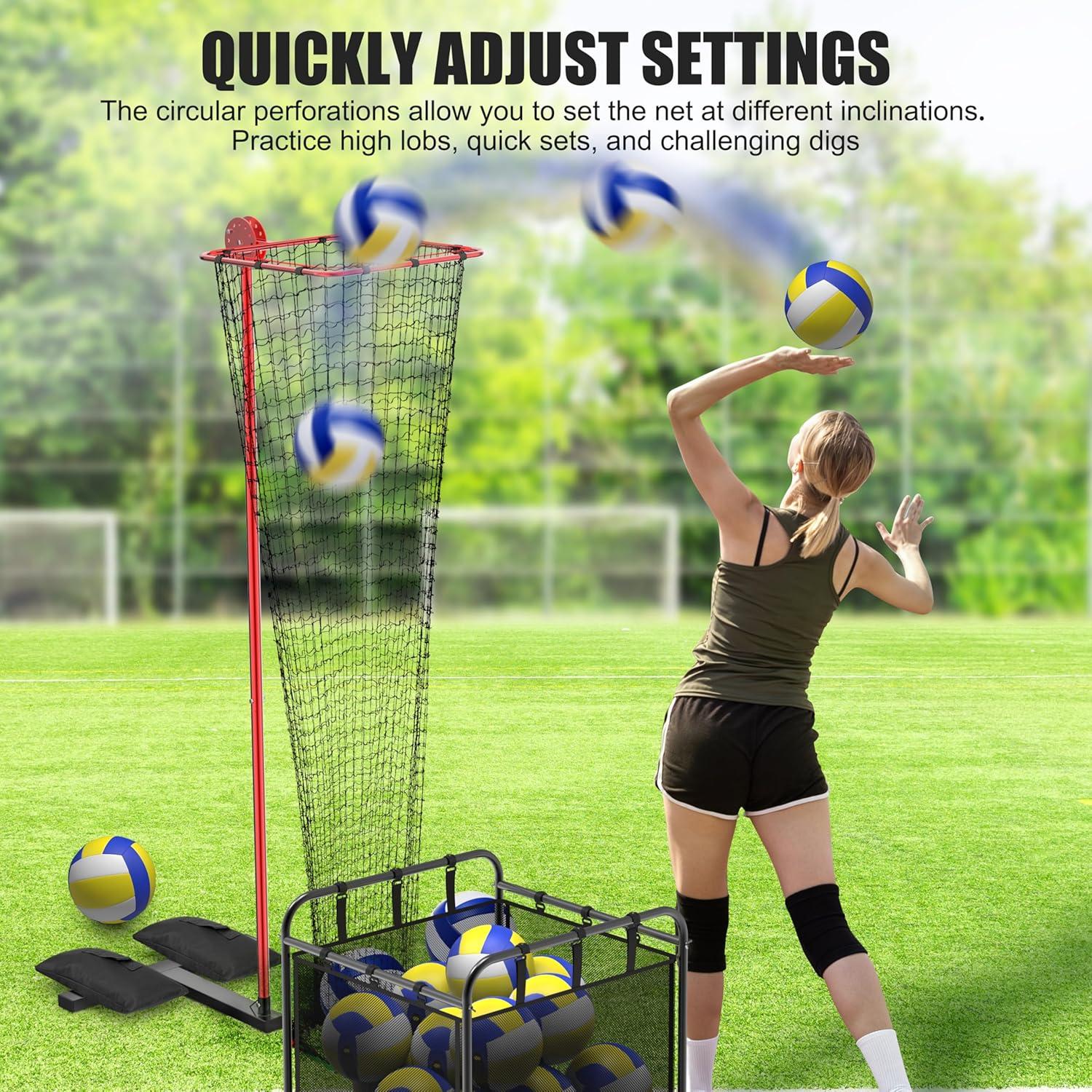 Red de Entrenamiento de Voleibol TUBAGOU con Carro Portátil