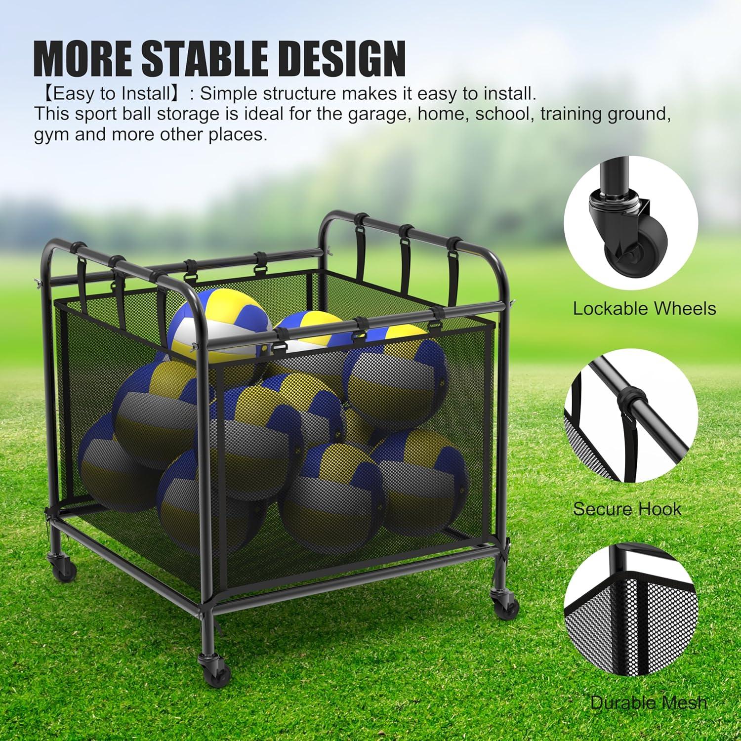 Red de Entrenamiento de Voleibol TUBAGOU con Carro Portátil