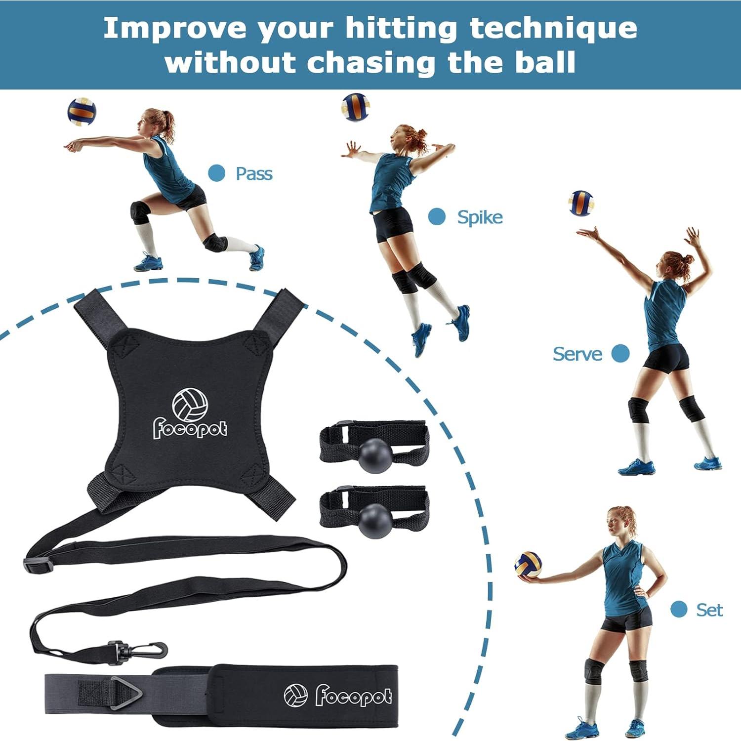Kit de Entrenamiento de Voleibol Focopot - 5 Paquete Ajustable
