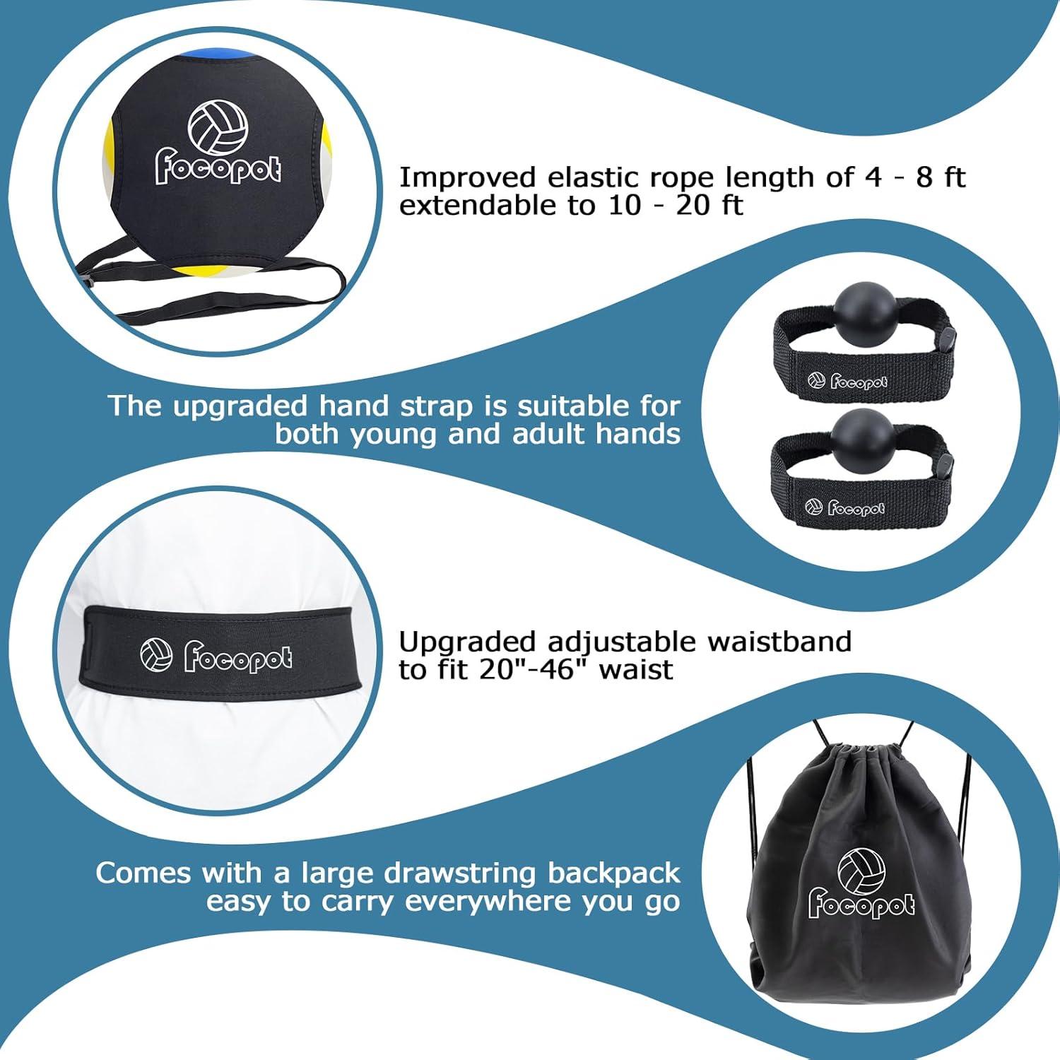 Kit de Entrenamiento de Voleibol Focopot - 5 Paquete Ajustable