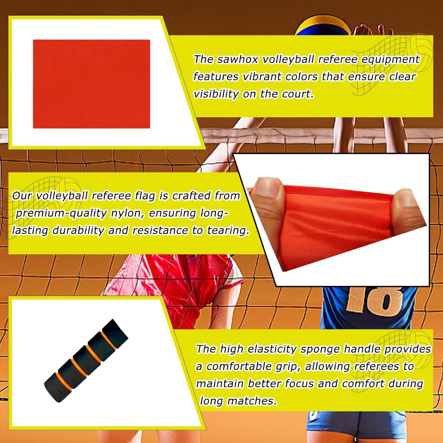 Banderas de Voleibol Juez de Línea Sawhox 2PCS Alta Visibilidad