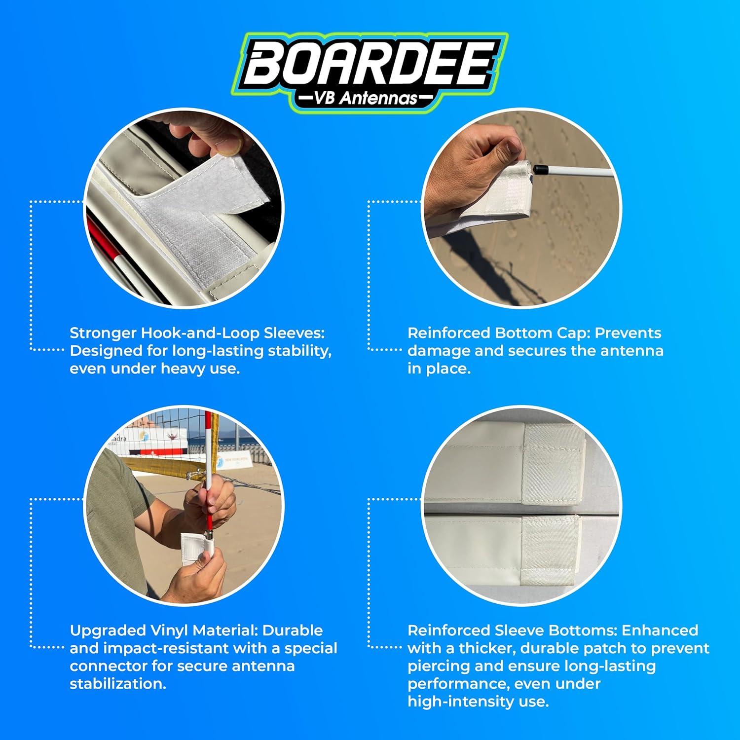 Juego de postes de antena de voleibol Boardee 1.80m fibra de vidrio