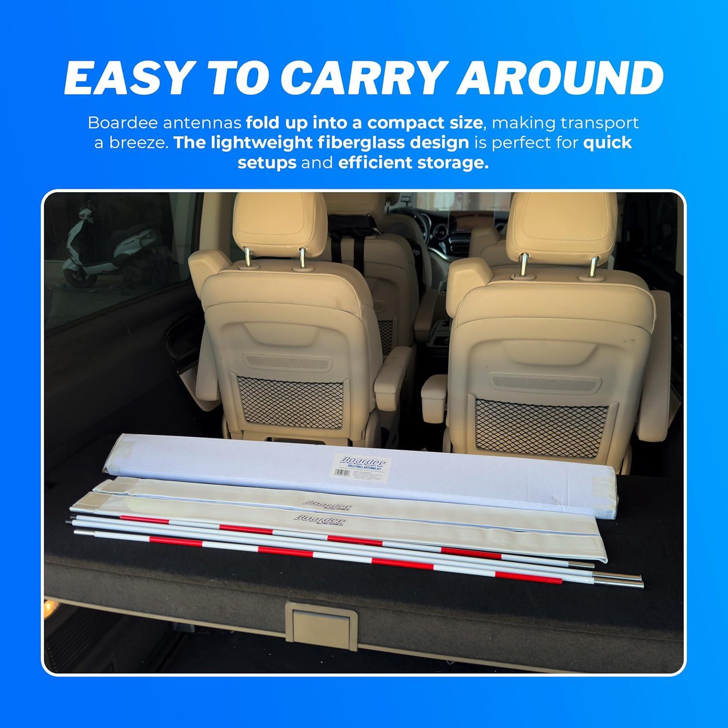 Juego de postes de antena de voleibol Boardee 1.80m fibra de vidrio