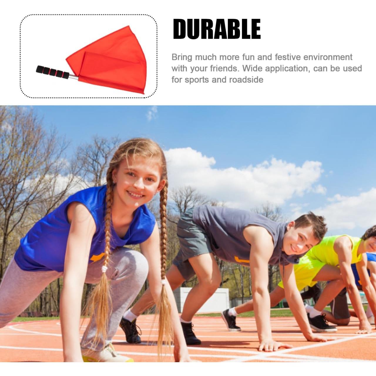 Banderas Rojas de Árbitro Healvian 45x36cm para Fútbol y Voleibol