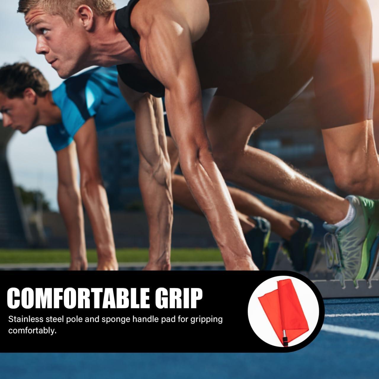 Banderas Rojas de Árbitro Healvian 45x36cm para Fútbol y Voleibol