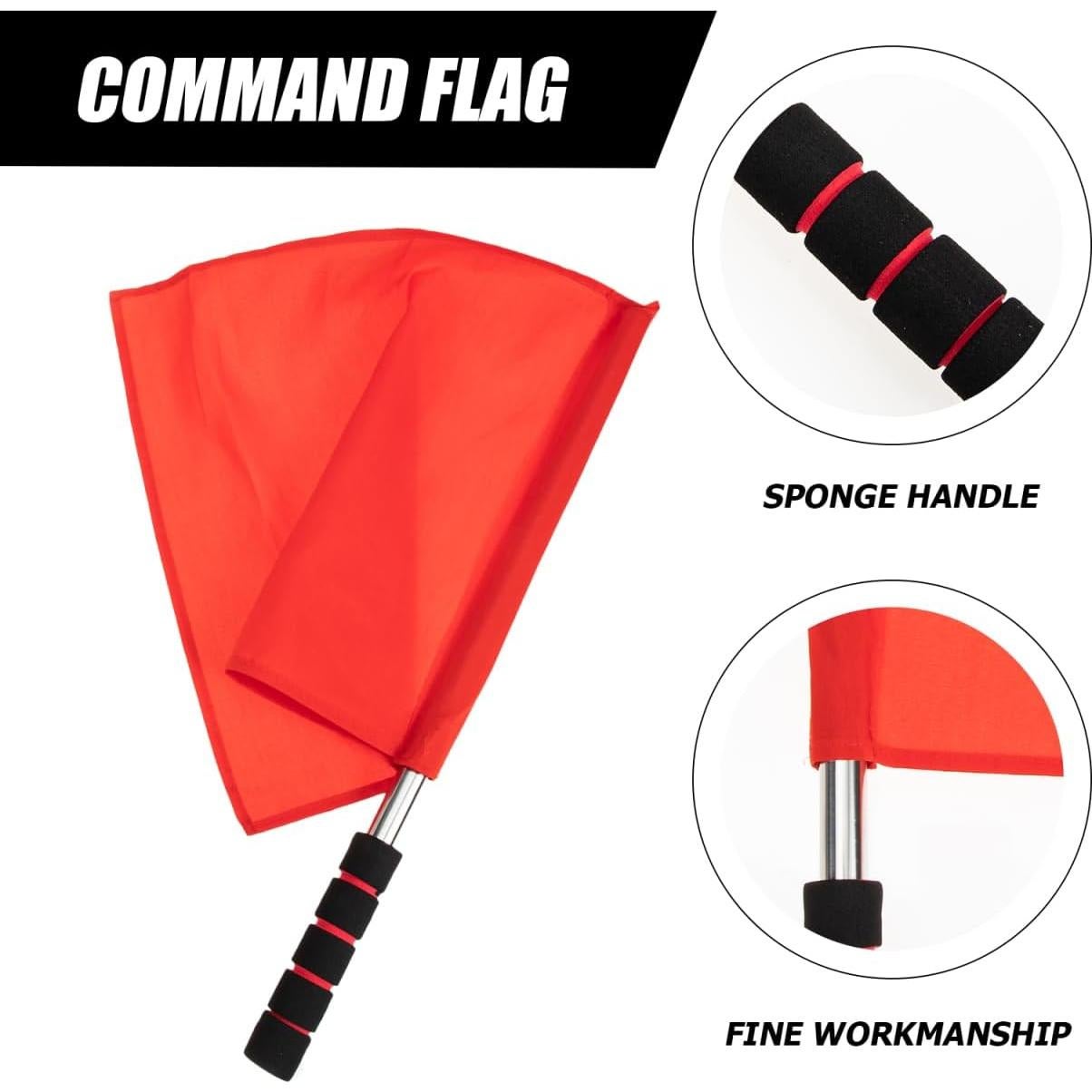 Banderas Rojas de Árbitro Healvian 45x36cm para Fútbol y Voleibol