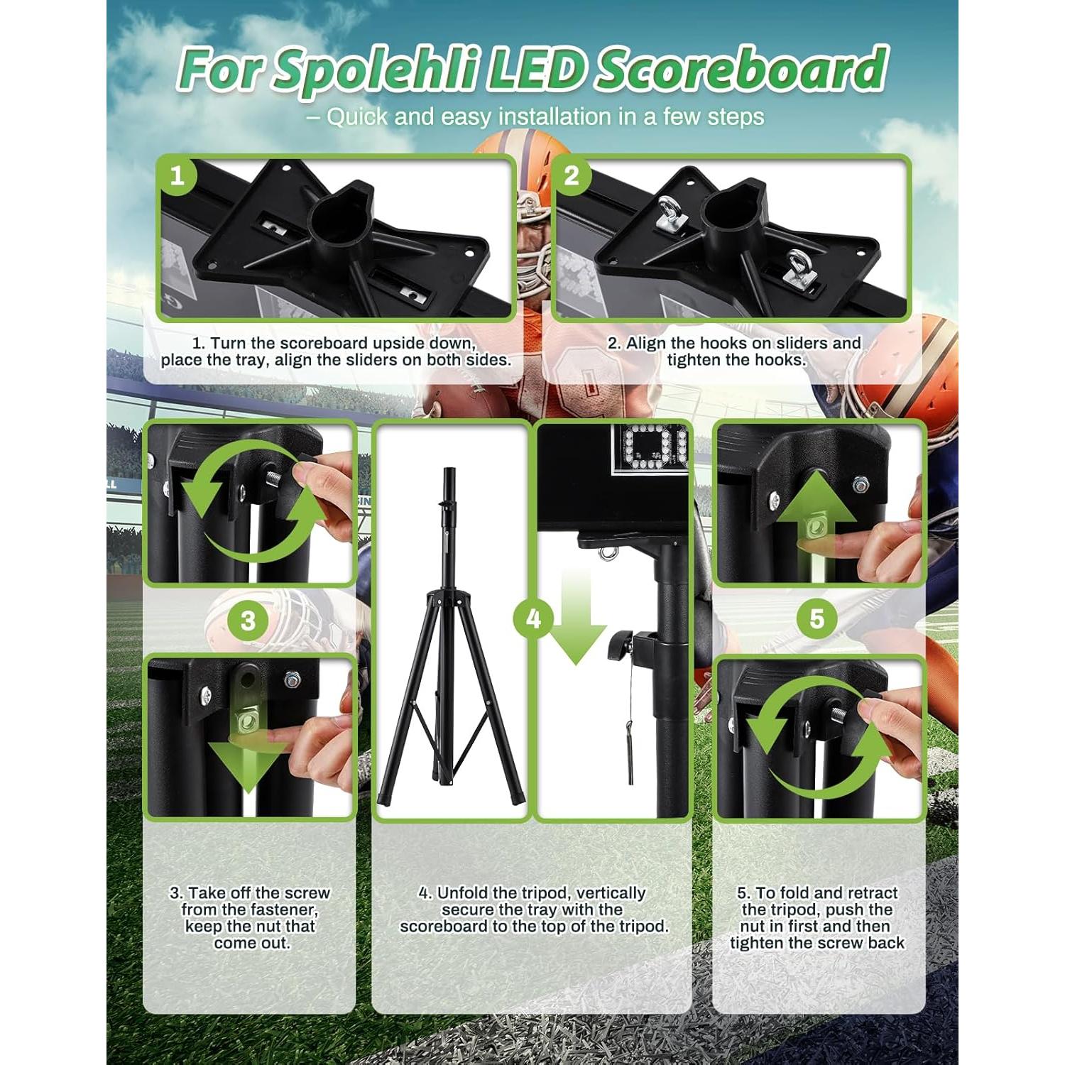 Soporte de trípode Spolehli para marcador de puntuación ajustable