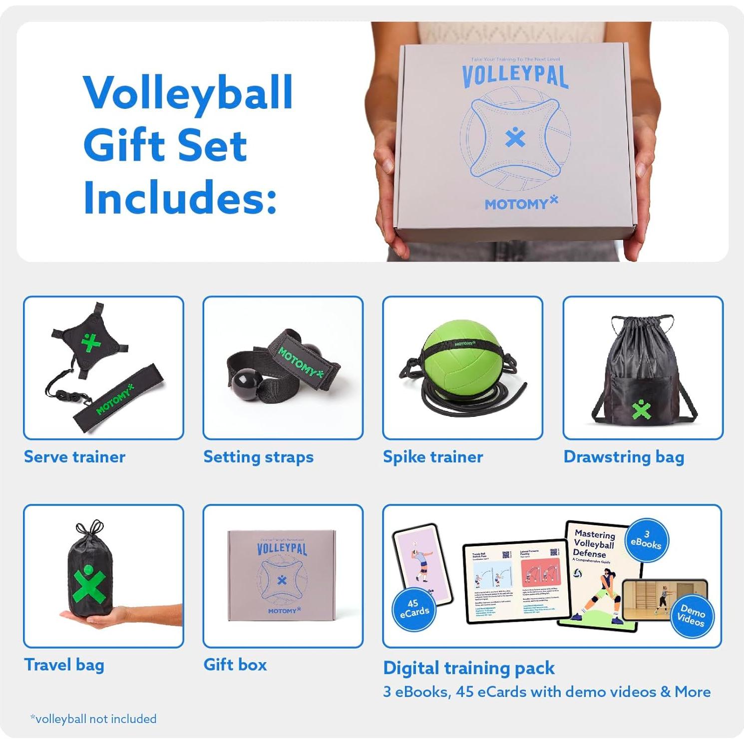 Entrenador de Voleibol MOTOMY VolleyPal - Kit 3 en 1 Ajustable