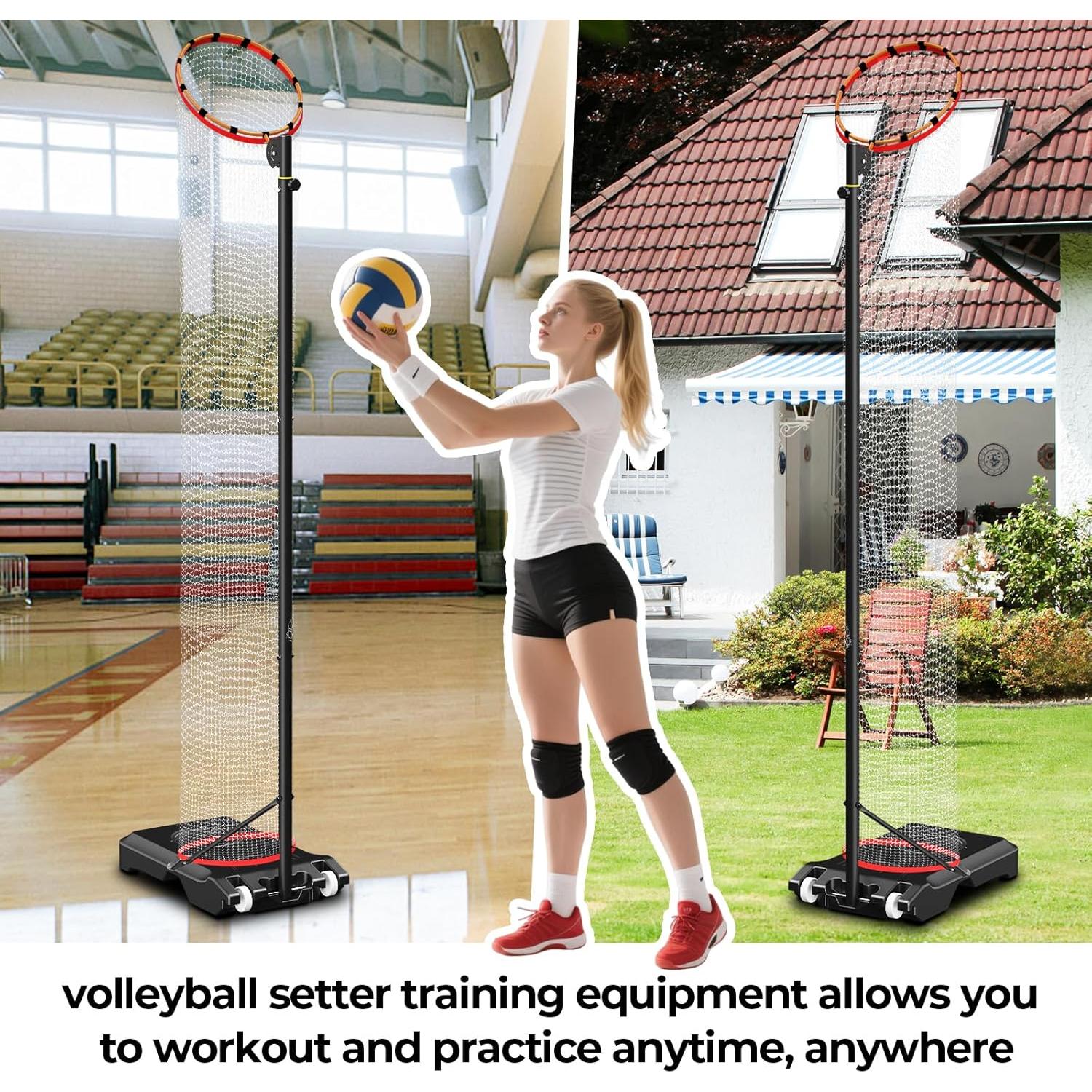 Red de Entrenamiento Voleibol FAHKNS Ajustable con Poleas