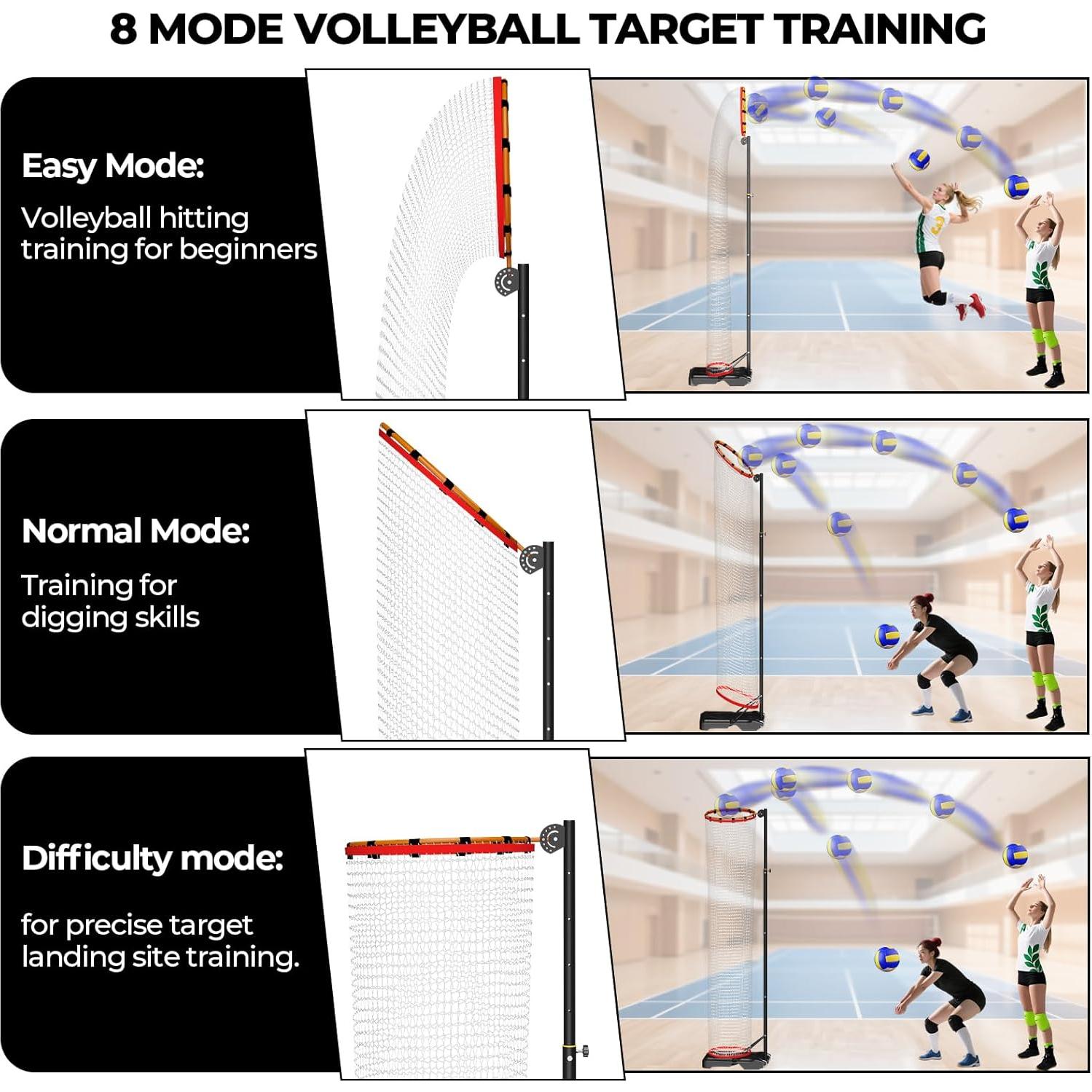 Red de Entrenamiento Voleibol FAHKNS Ajustable con Poleas