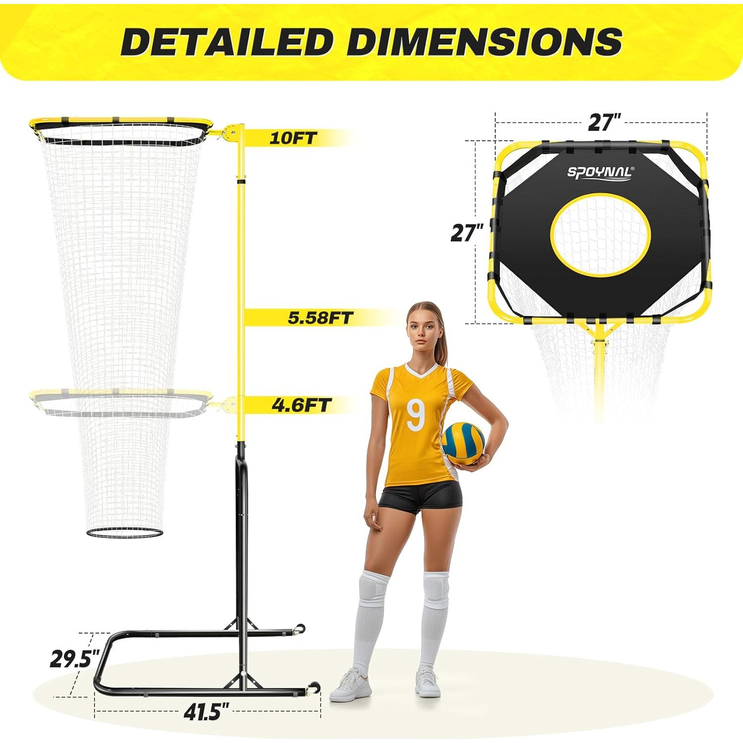 Red de Entrenamiento de Voleibol SPOYNAL Ajustable 1.4-3.0 m