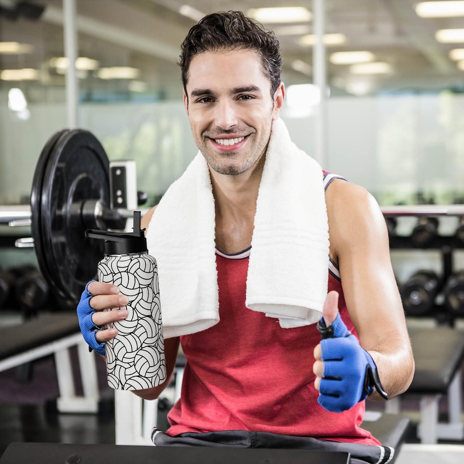 Botella de Agua Aislada Hqhzaha 0.51L Voleibol a Prueba de Fugas