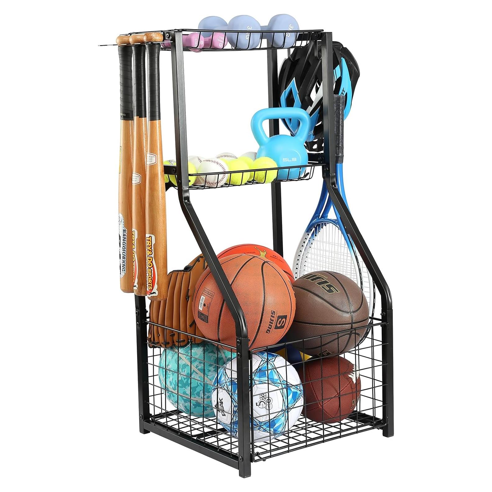 Organizador de Equipos Deportivos YueTong - Estante Metalico 3 Niveles