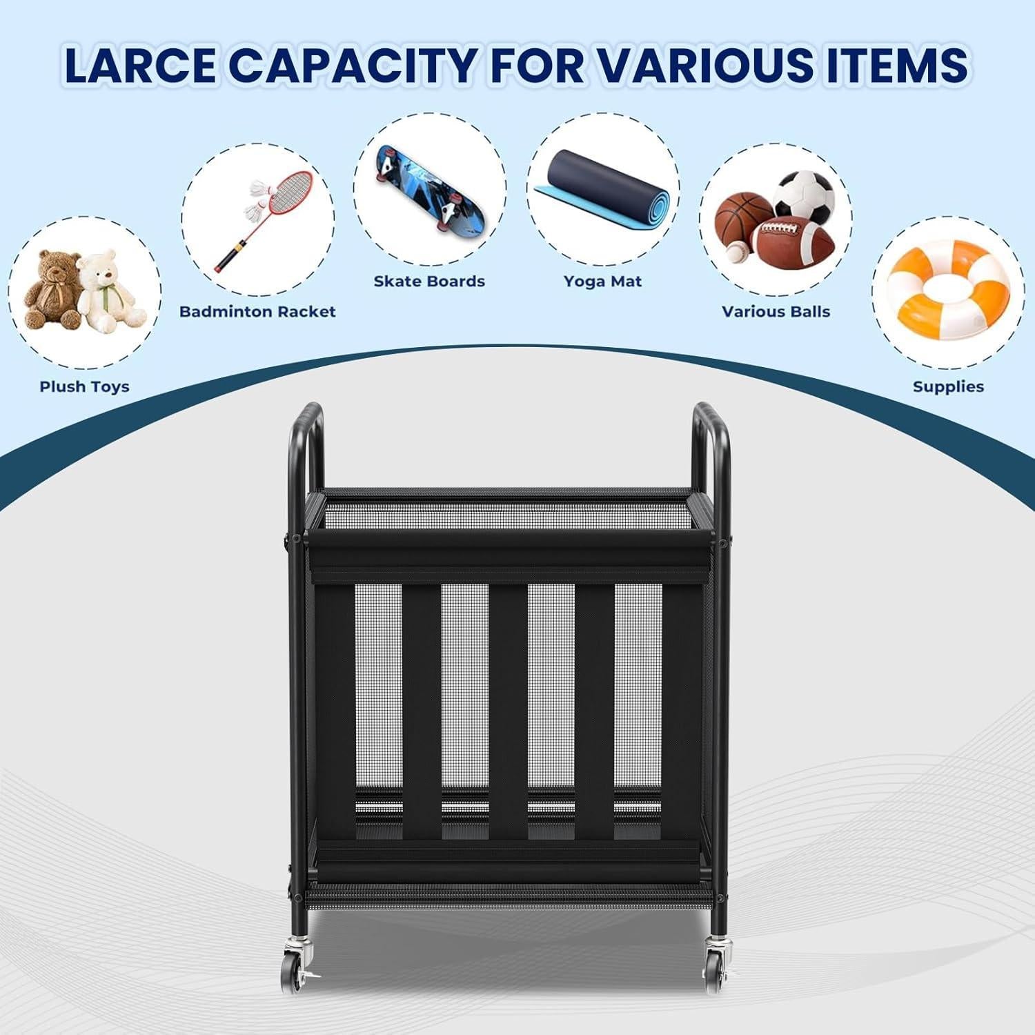 Carro de Almacenamiento de Pelotas Storenization STNBSC 54x54x69cm