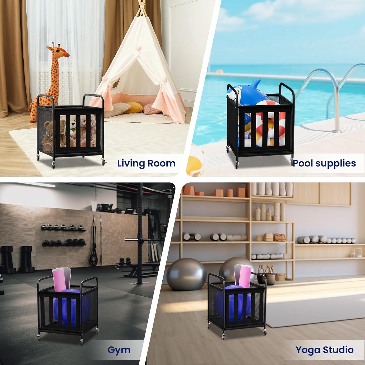 Carro de Almacenamiento de Pelotas Storenization STNBSC 54x54x69cm