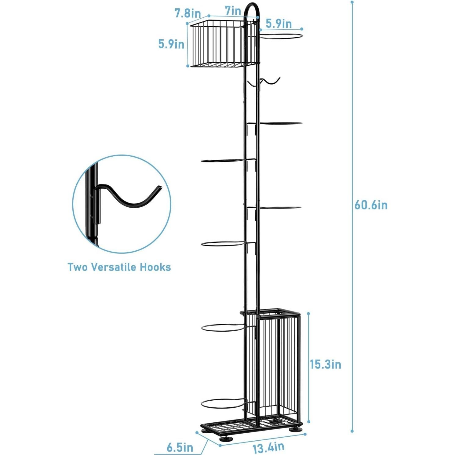 Soporte Vertical para Balones Luplom 7 Niveles Negro
