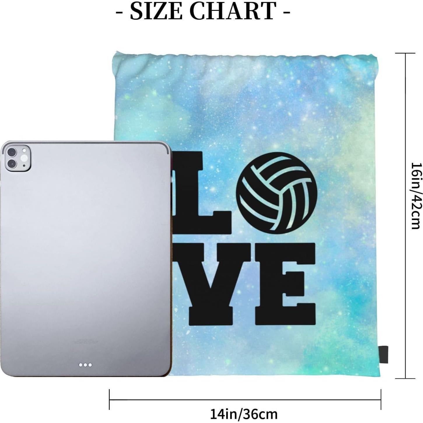 Bolsa de Cuerda Unisex AIMASTZ Love Volleyball 36x42cm
