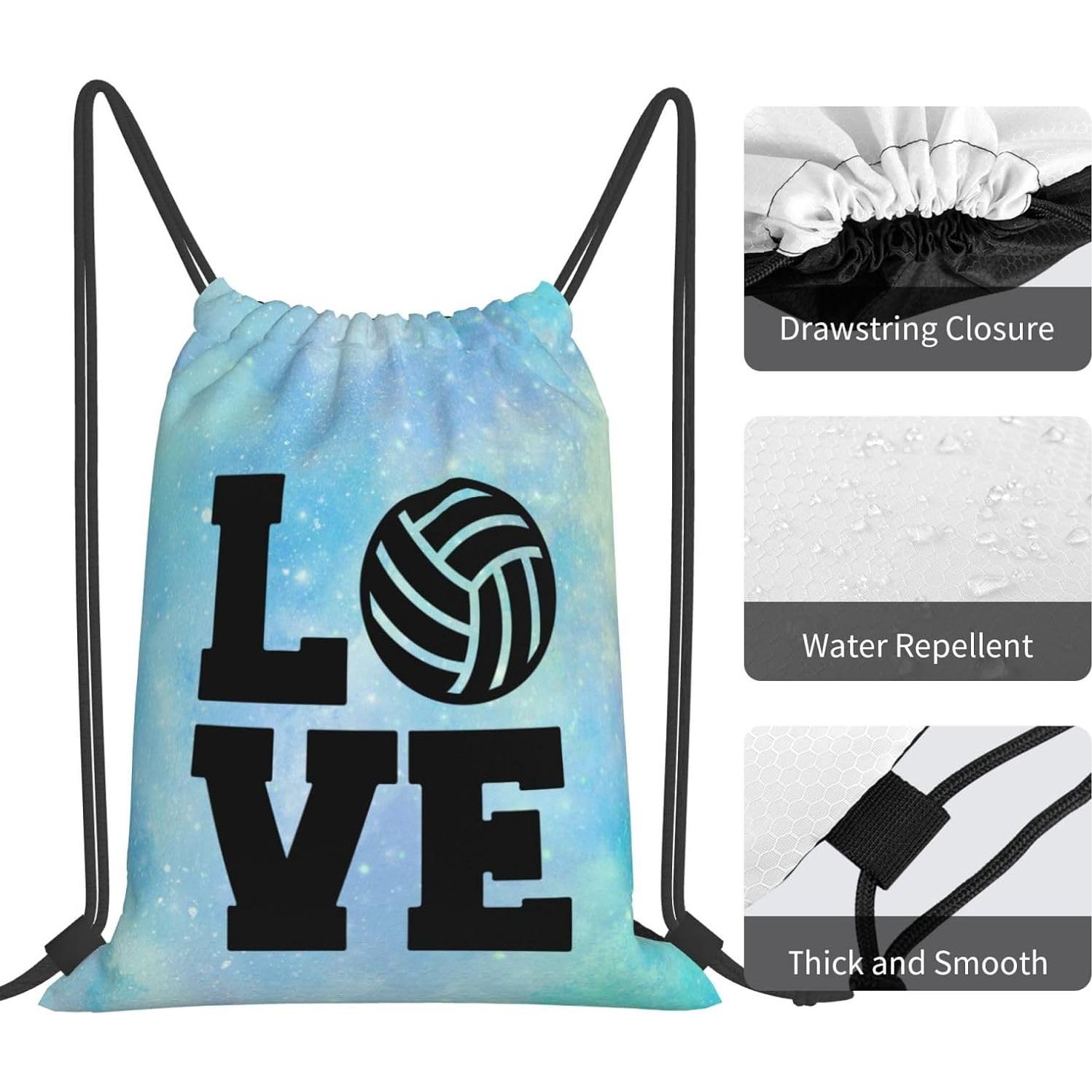Bolsa de Cuerda Unisex AIMASTZ Love Volleyball 36x42cm