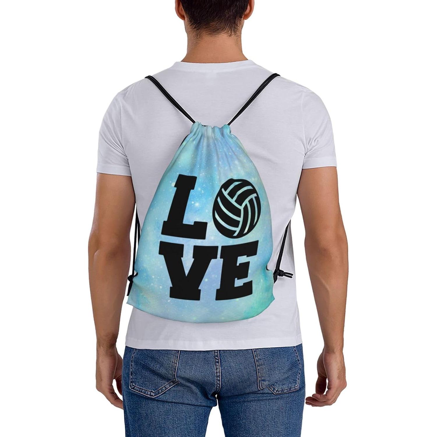Bolsa de Cuerda Unisex AIMASTZ Love Volleyball 36x42cm