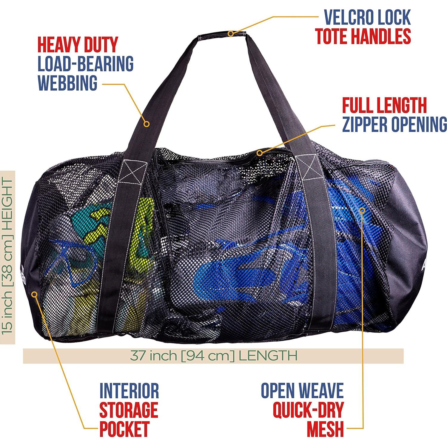 Bolsa Duffle de Malla Athletico XL para Buceo y Snorkel 94cm
