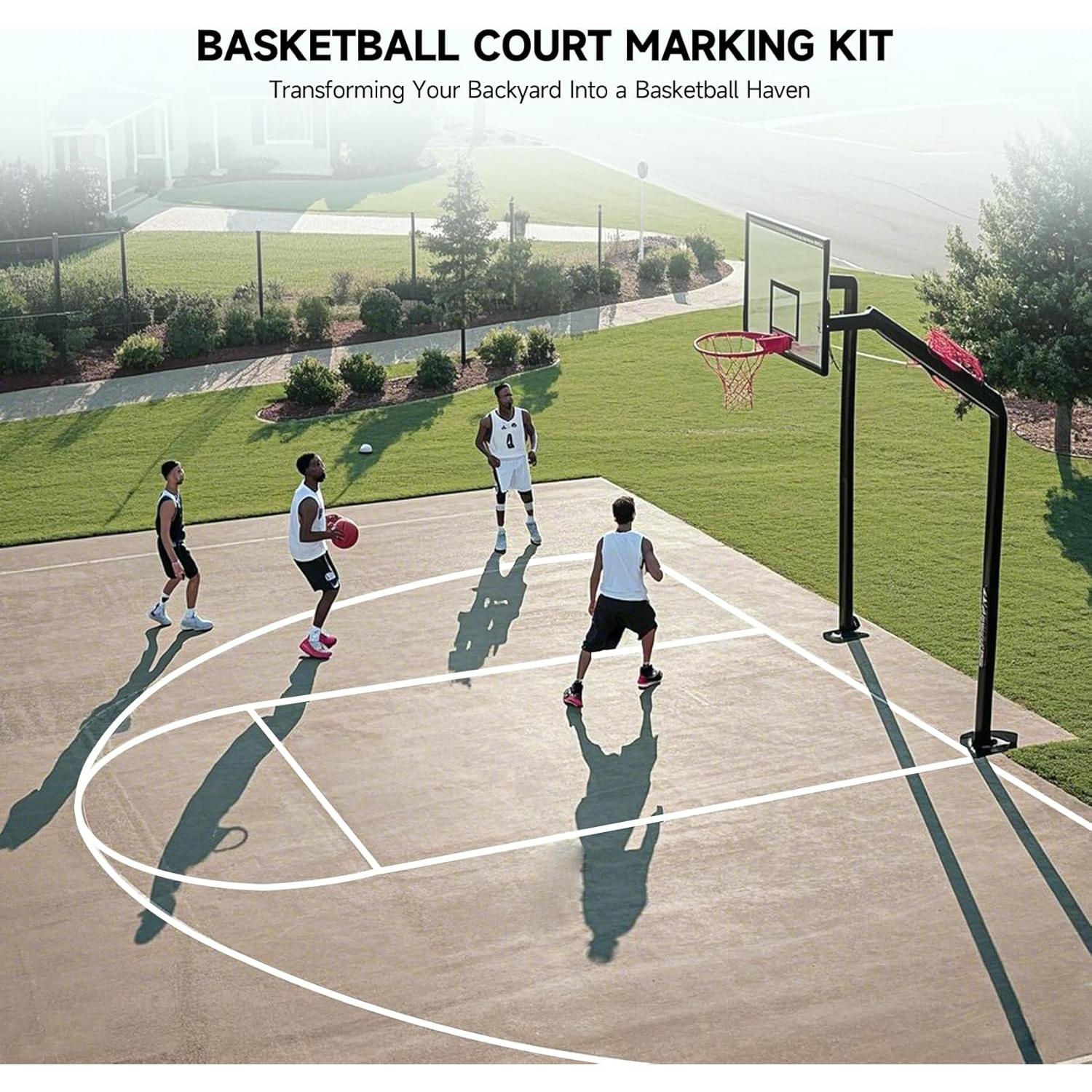 Kit de Marcado de Cancha de Baloncesto FrameFirm - Plástico Reutilizable