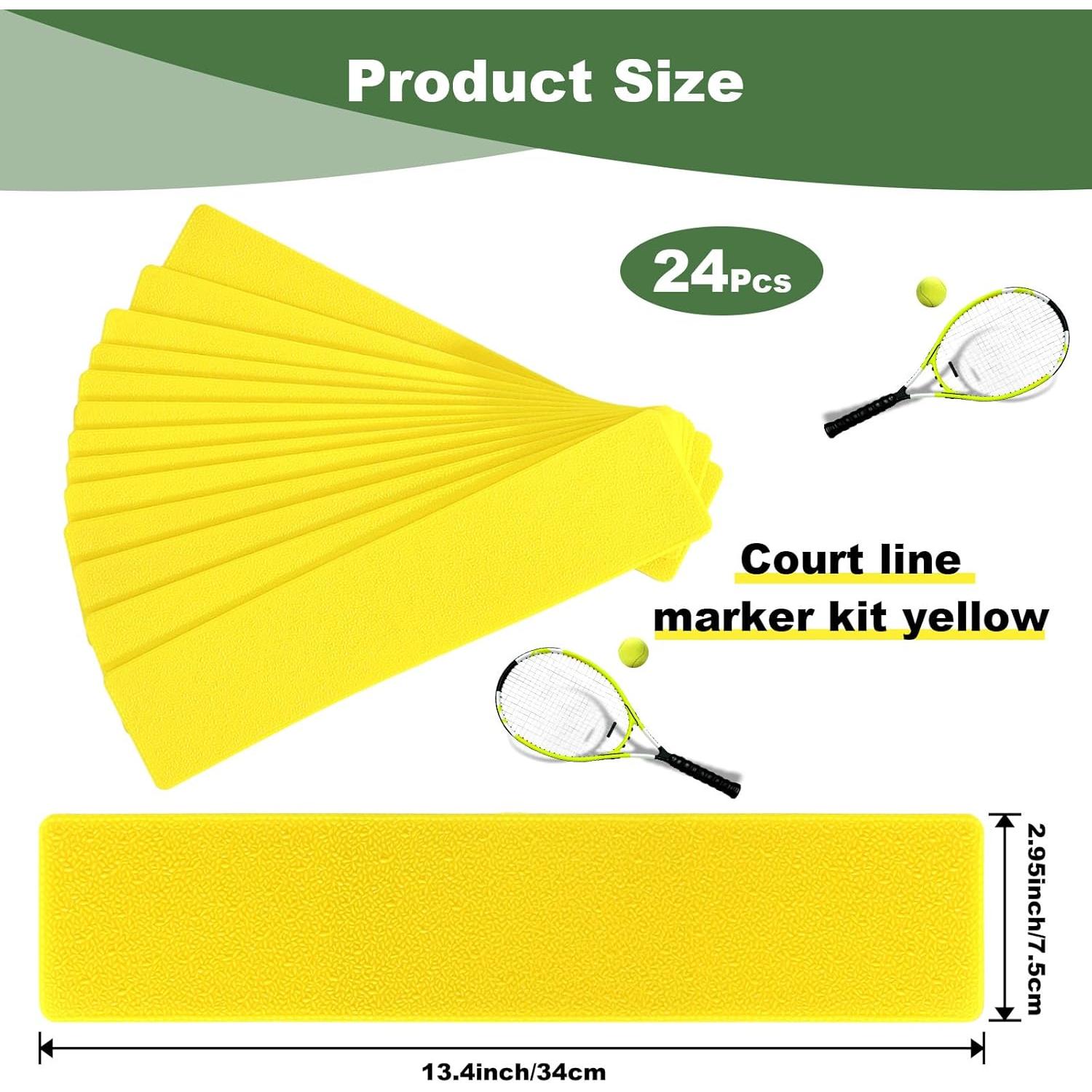 Kit de Marcadores de Línea de Cancha AojSup 24 Pcs Amarillo