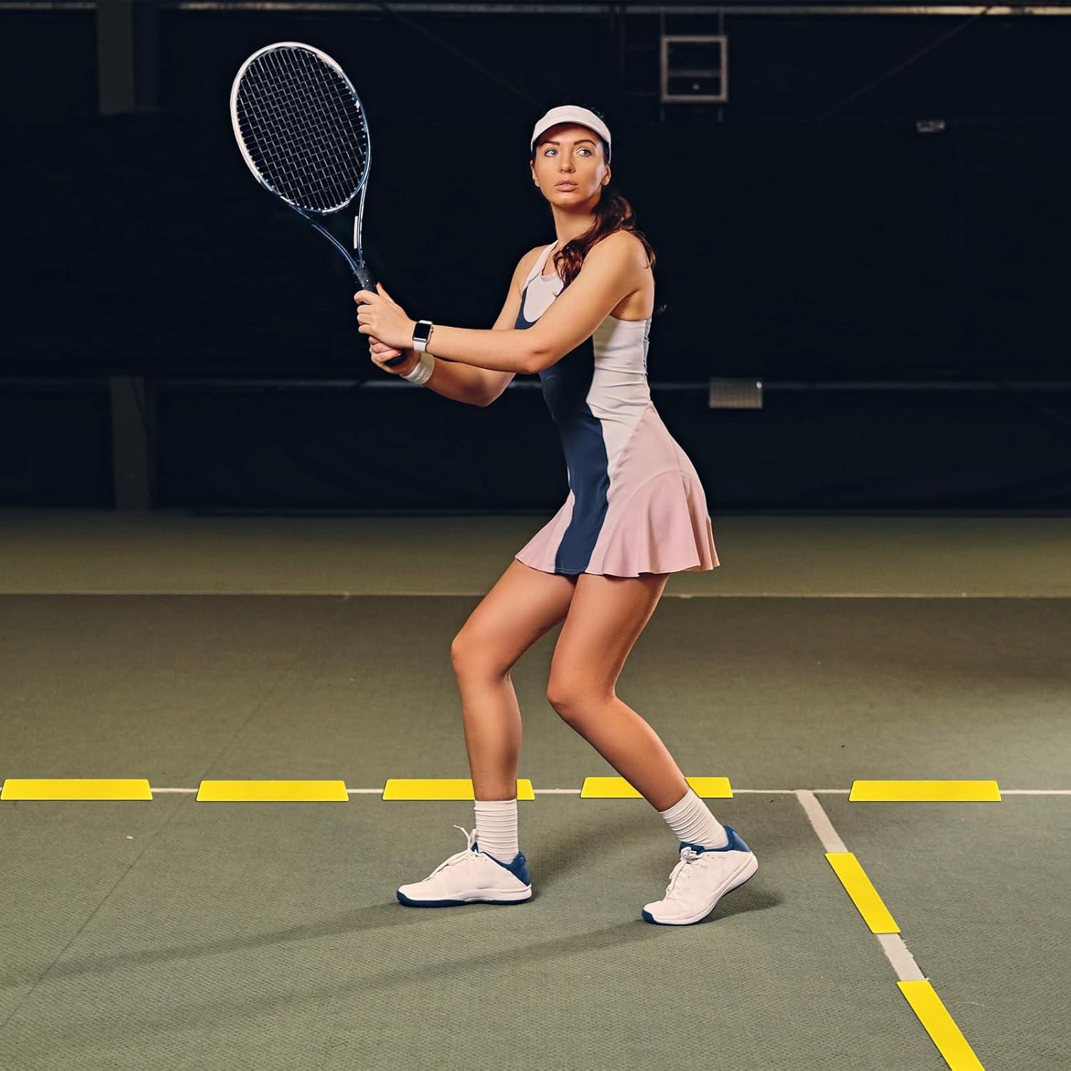 Kit de Marcadores de Línea de Cancha AojSup 24 Pcs Amarillo