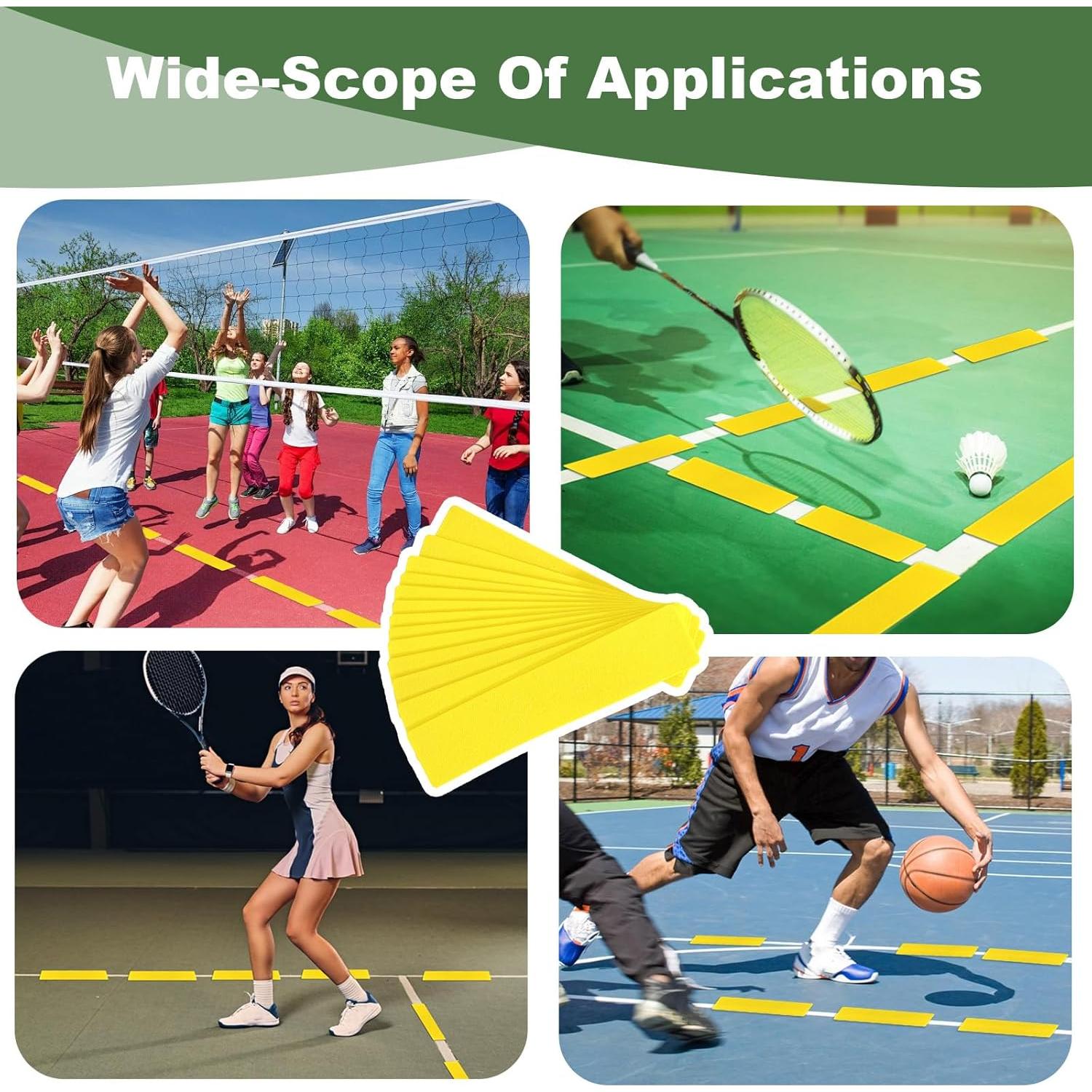 Kit de Marcadores de Línea de Cancha AojSup 24 Pcs Amarillo