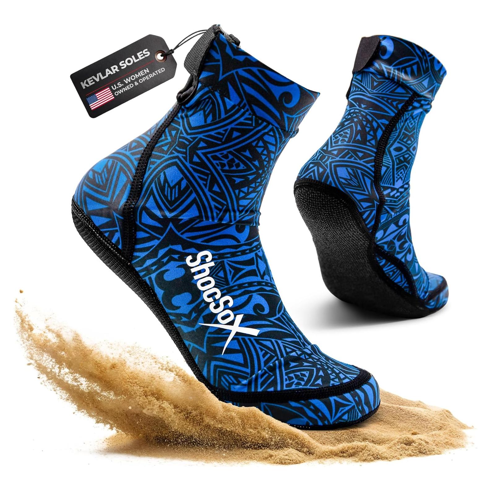 Calcetines de Voleibol de Playa ShocSox Talla Grande Azul