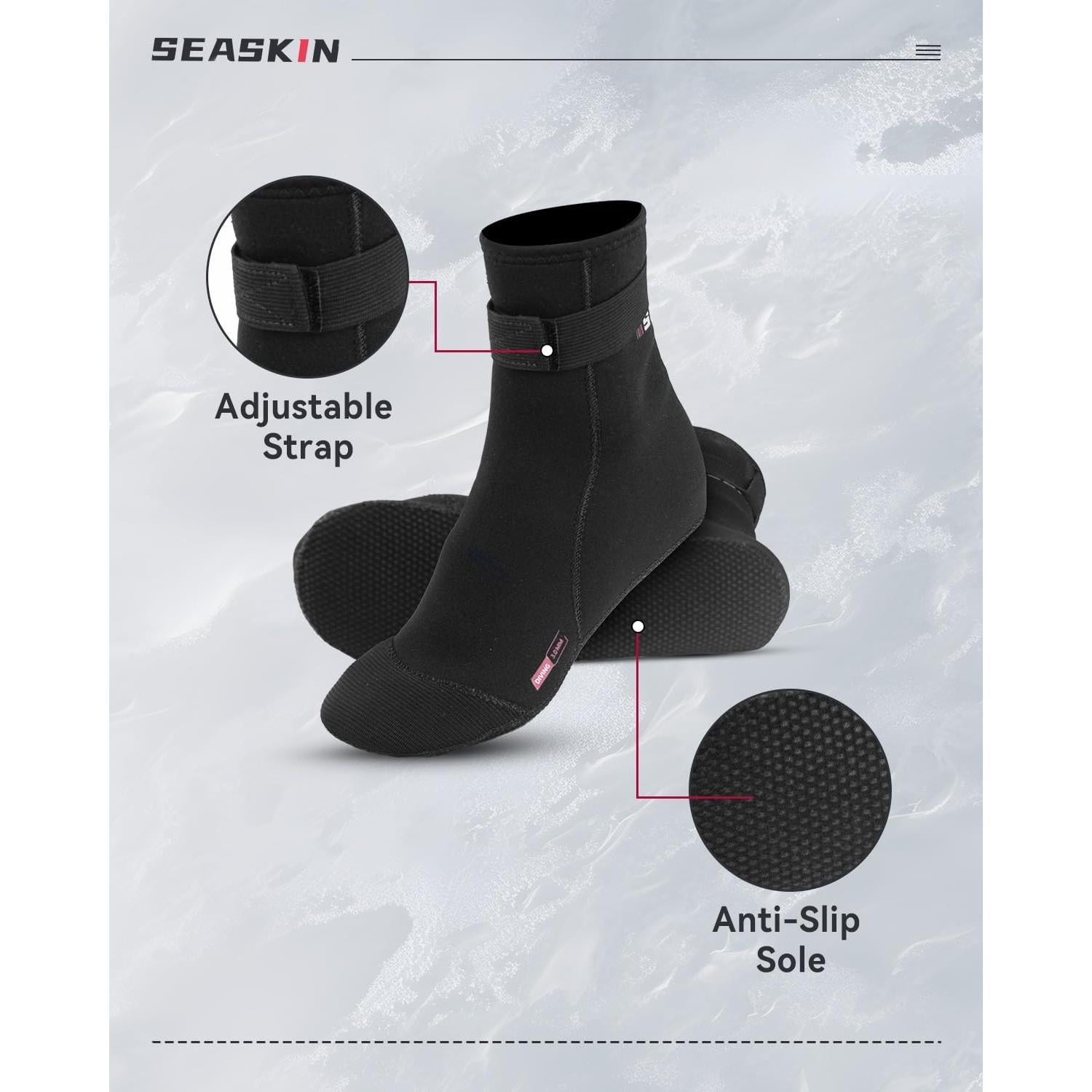 Calcetines de Neopreno Seaskin 3mm para Playa y Deportes